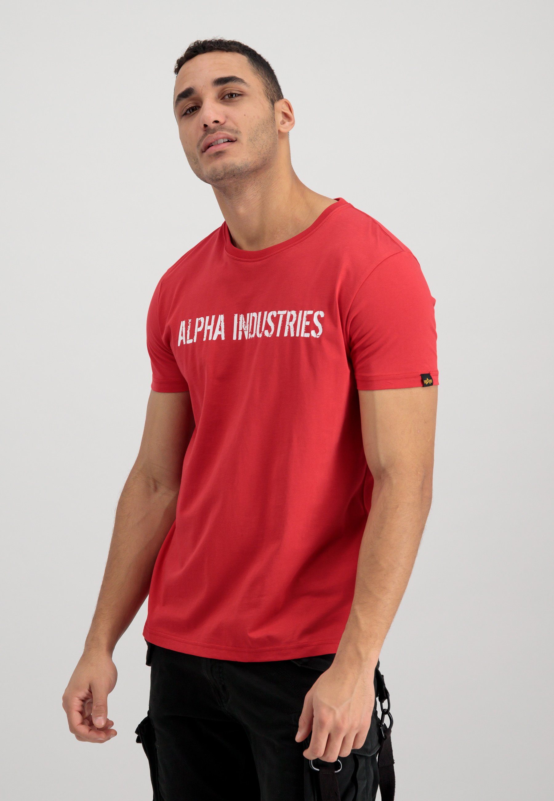 T-Shirts Industries red/white Moto - Alpha T-Shirt Industries T RBF speed Alpha Men