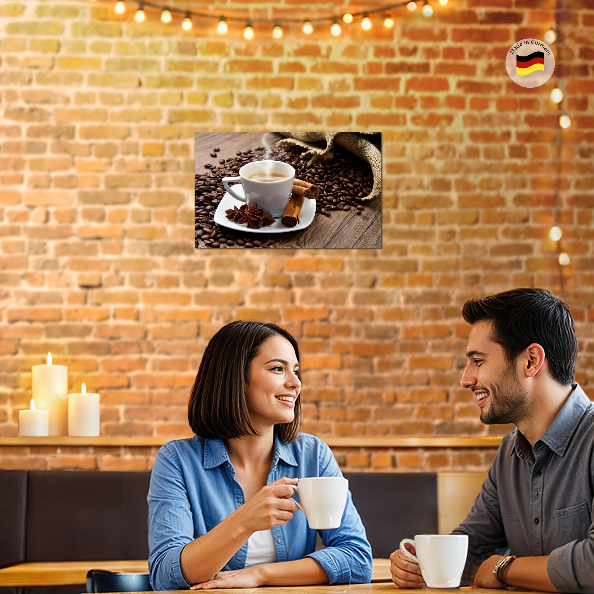 Runa Art Wandbild Bild Küche Kaffee Esszimmer Küchen Coffee Braun Flur 5018, 60L x 40B cm – Bild 4 von 5