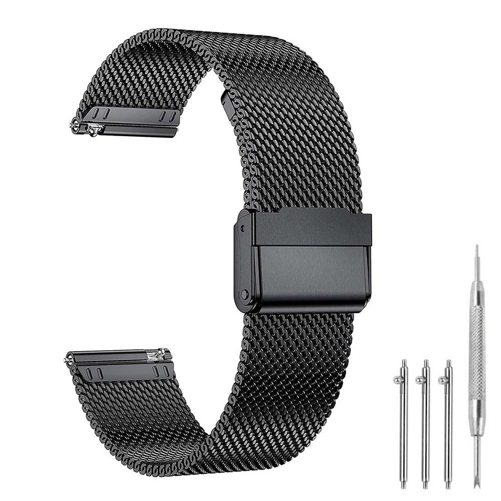 Jibenhome Uhrenarmband 18/20/22mm Mesh-Uhrenarmband aus Edelstahl Schnellve günstig online kaufen
