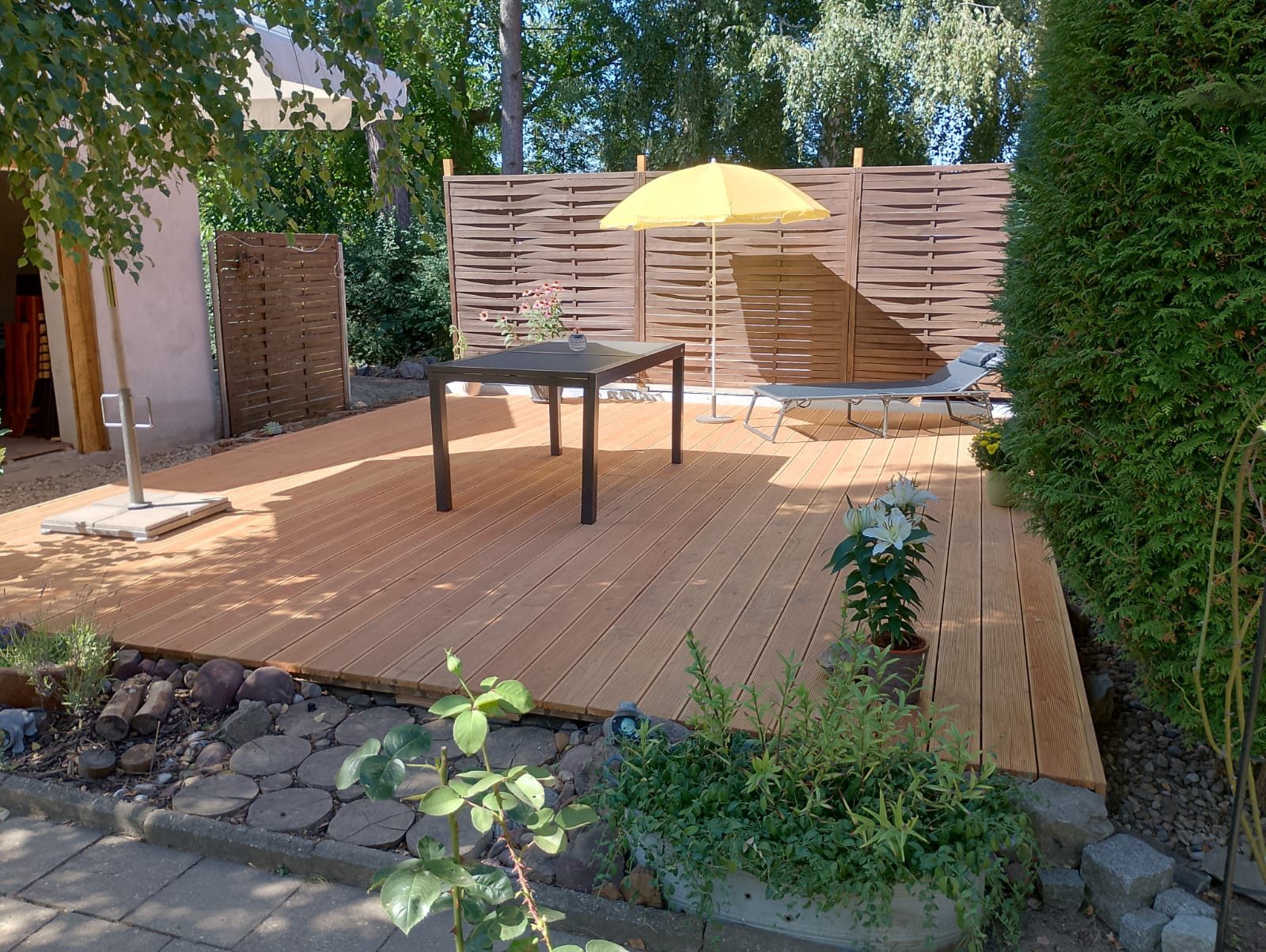 Woodtex Terrassendielen WOODTEX Holz Terrassendiele Nadelholz Hellbraun Outdoor, BxL: je 13.8x300 cm, 24 mm Stärke
