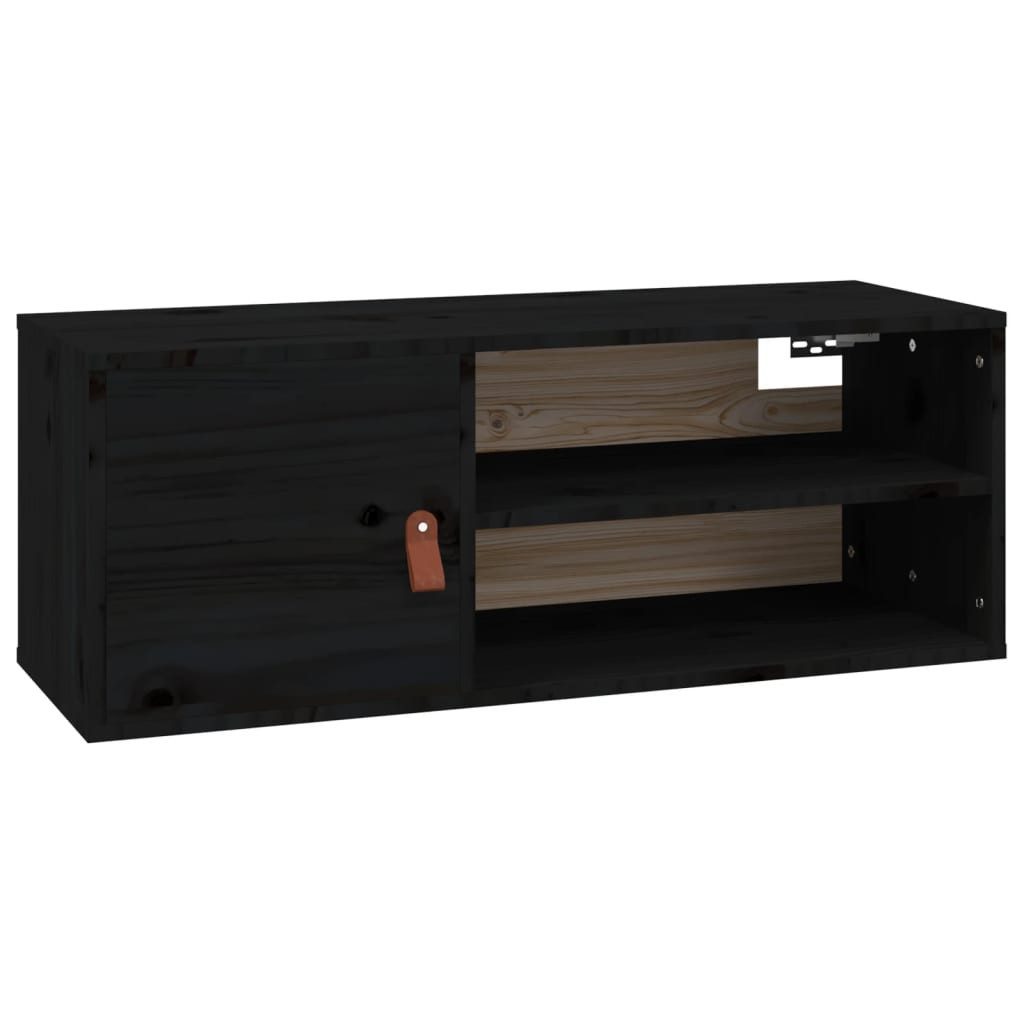 vidaXL Regal Wandschrank Schwarz 80x30x30 cm günstig online kaufen