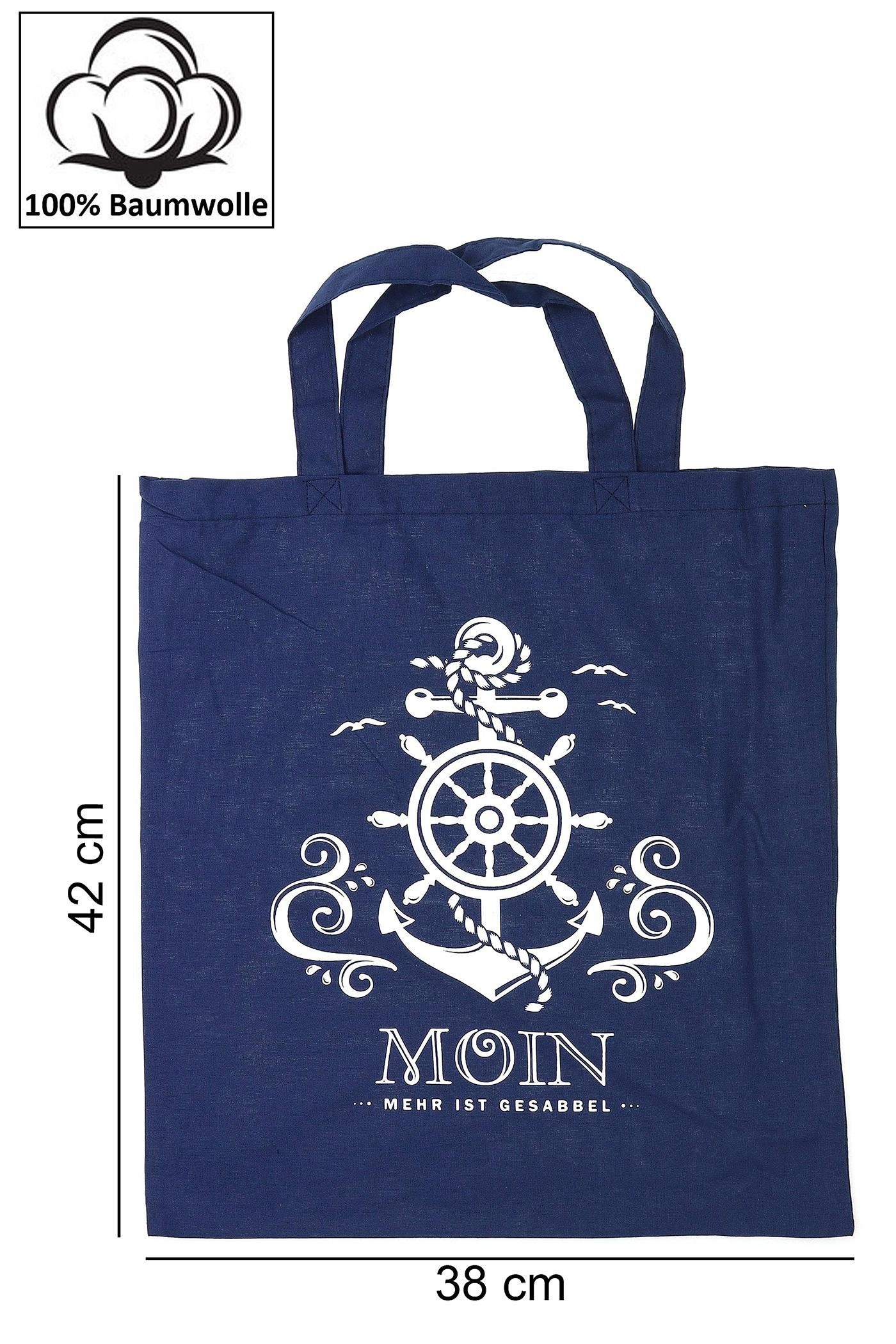 ELLUG Einkaufsshopper Maritime Stofftasche dunkelblau mit einseitig bedruck günstig online kaufen