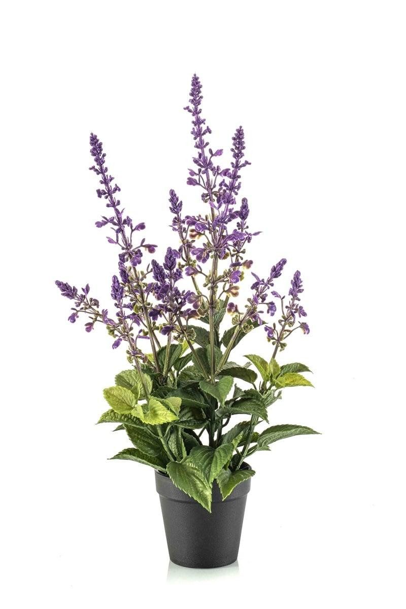 Kunstpflanze Künstlicher Salbei SWORTA im Dekotopf, Blüten, Lavendel, 45cm Salbei, artplants, Höhe 45.0 cm
