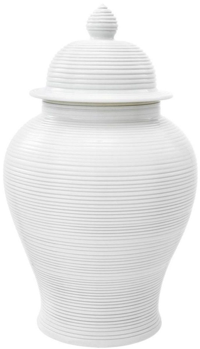 Casa Padrino Dekoobjekt Luxus Porzellan Krug mit Deckel Weiß Ø 40 x H. 65 cm - Hotel & Restaurant Dekoration. € 779,90