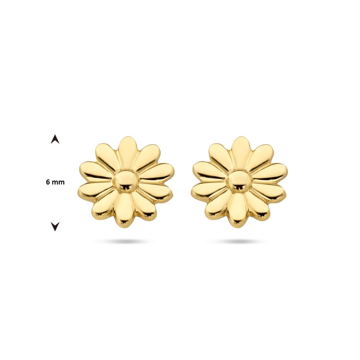 NICEANDnoble Paar Ohrstecker 585er Gelbgold Ohrstecker Margeriten-Blüte