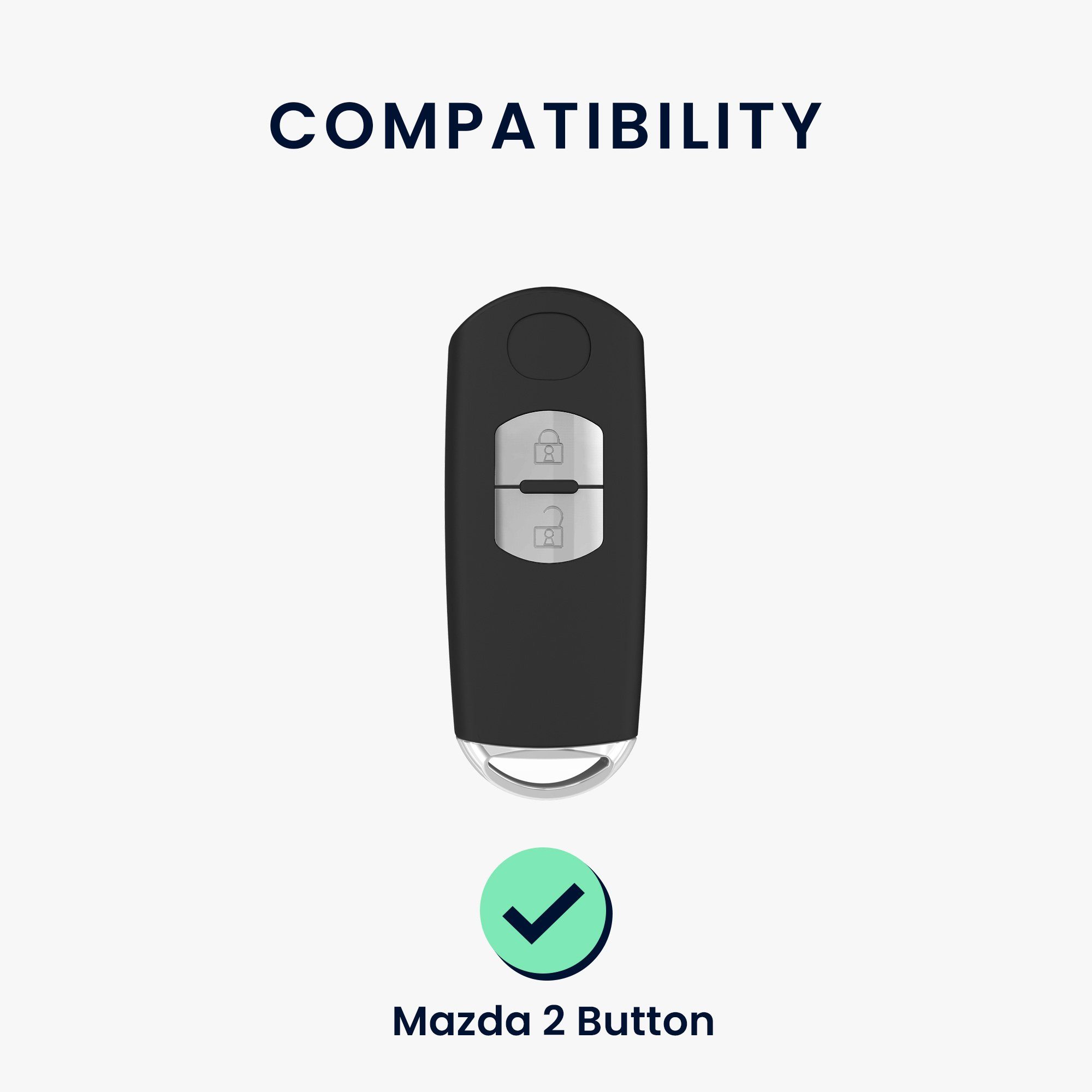Schlüsseltasche Schlüsselhülle Mazda, kwmobile Schwarz Autoschlüssel für Cover Hülle Silikon