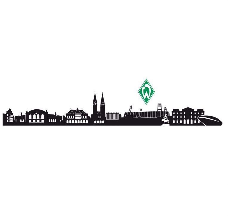 Wall-Art Wandtattoo Fußball Werder Logo (1 Bremen Stil Im St), modernen