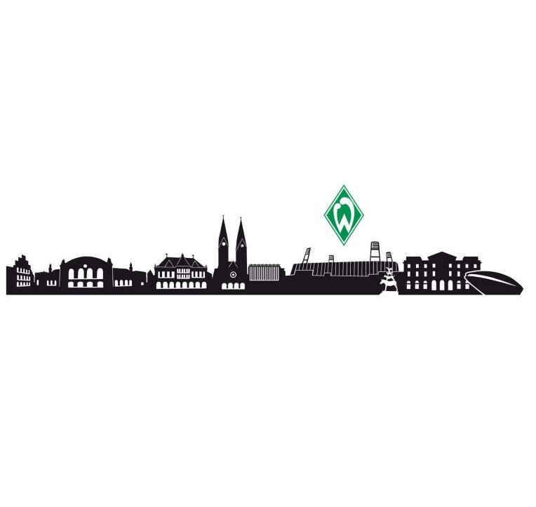 Wall-Art Wandtattoo Fußball Werder Bremen Logo (1 St), selbstklebend, entfernbar