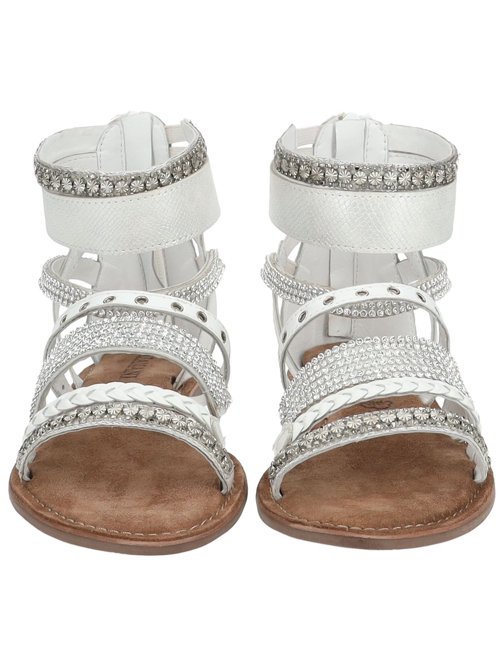 Lazamani Lazamani Sandalen Leder/Textil Schaftsandalette
