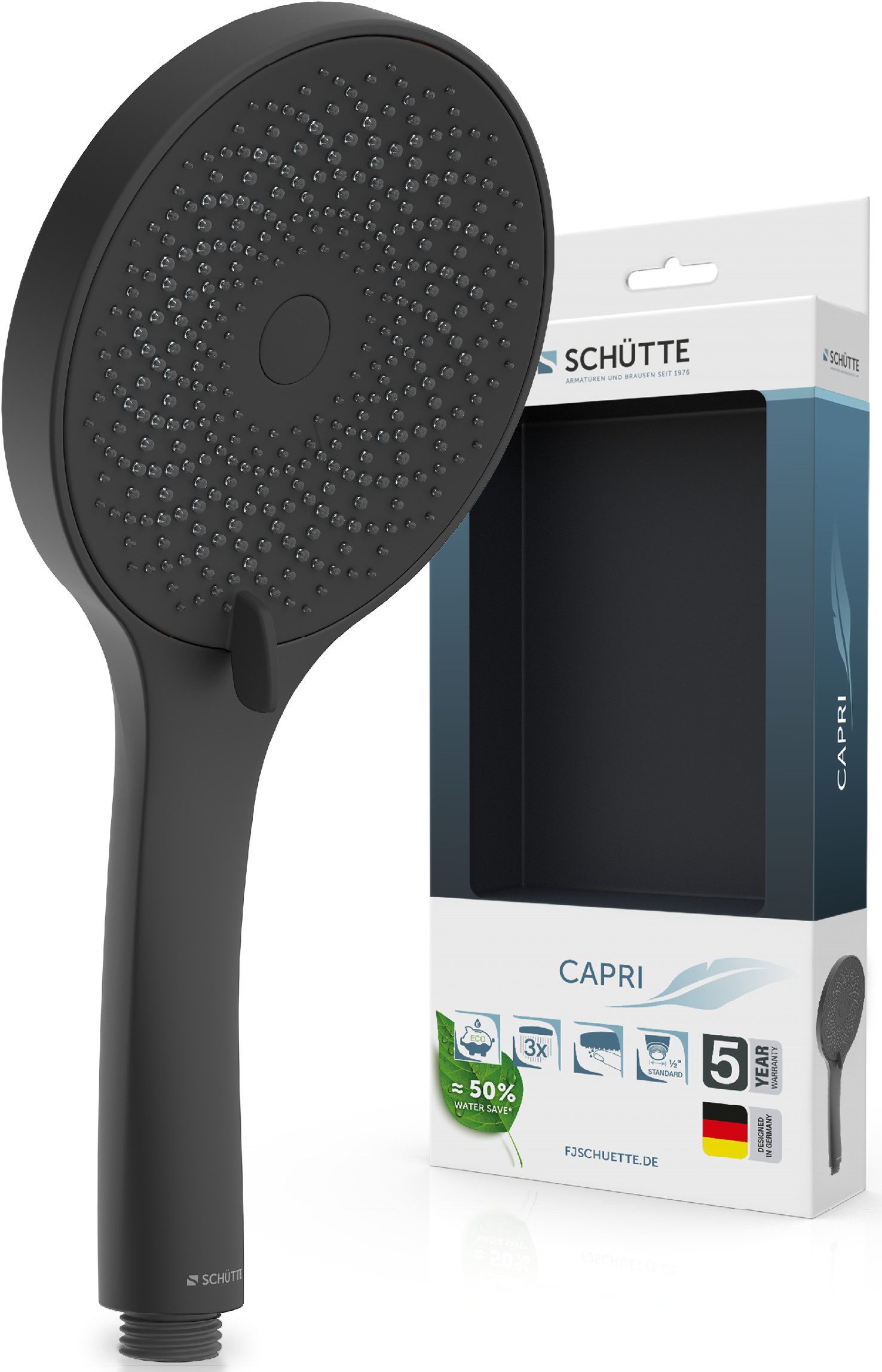 Schütte Handbrause CAPRI, Duschbrause, 3-fach verstellbar, Antikalk, wasser günstig online kaufen