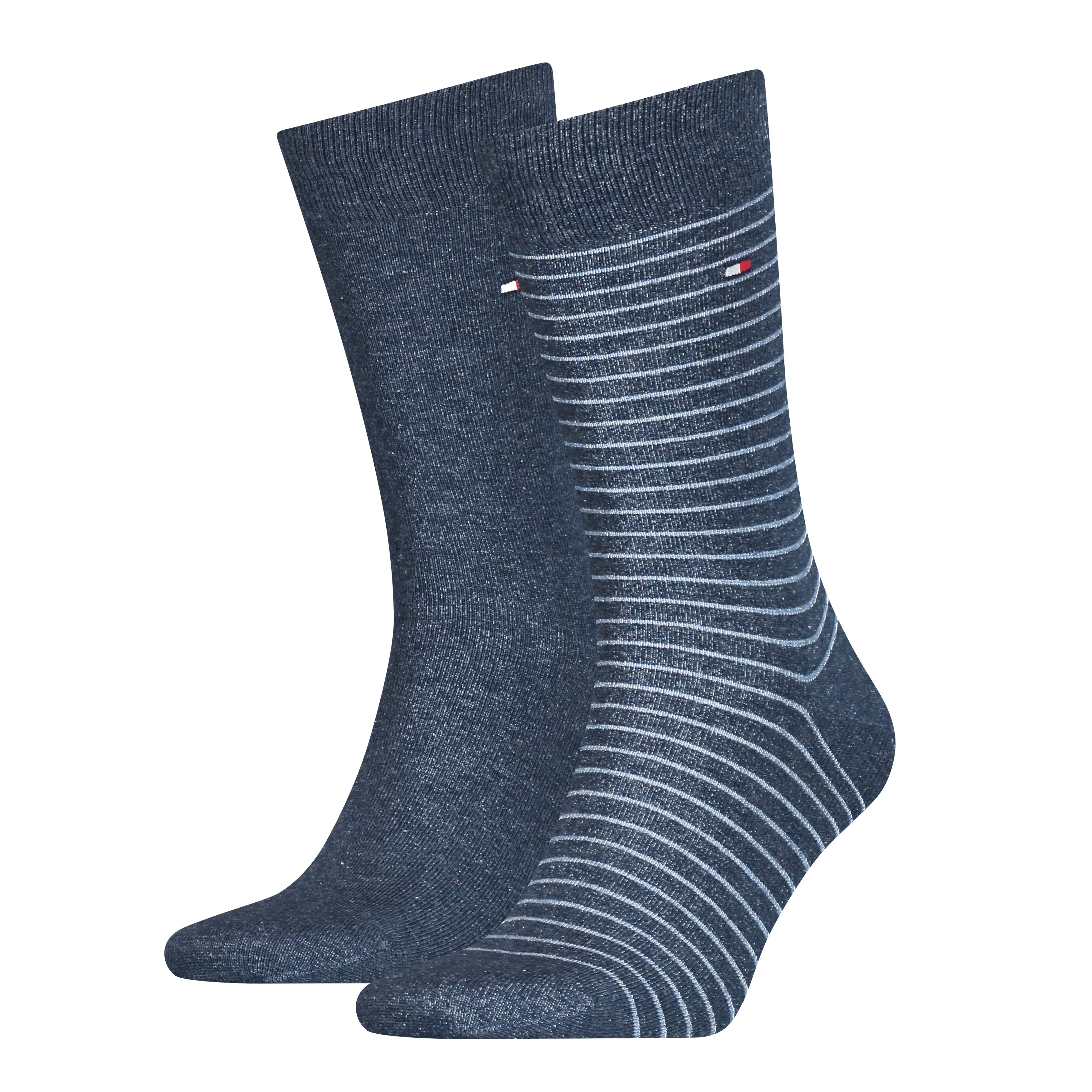 Tommy Hilfiger Socken TH MEN SMALL STRIPE SOCK 2P (2-Paar, 2 Paar) Tommy Hilfiger-Branding