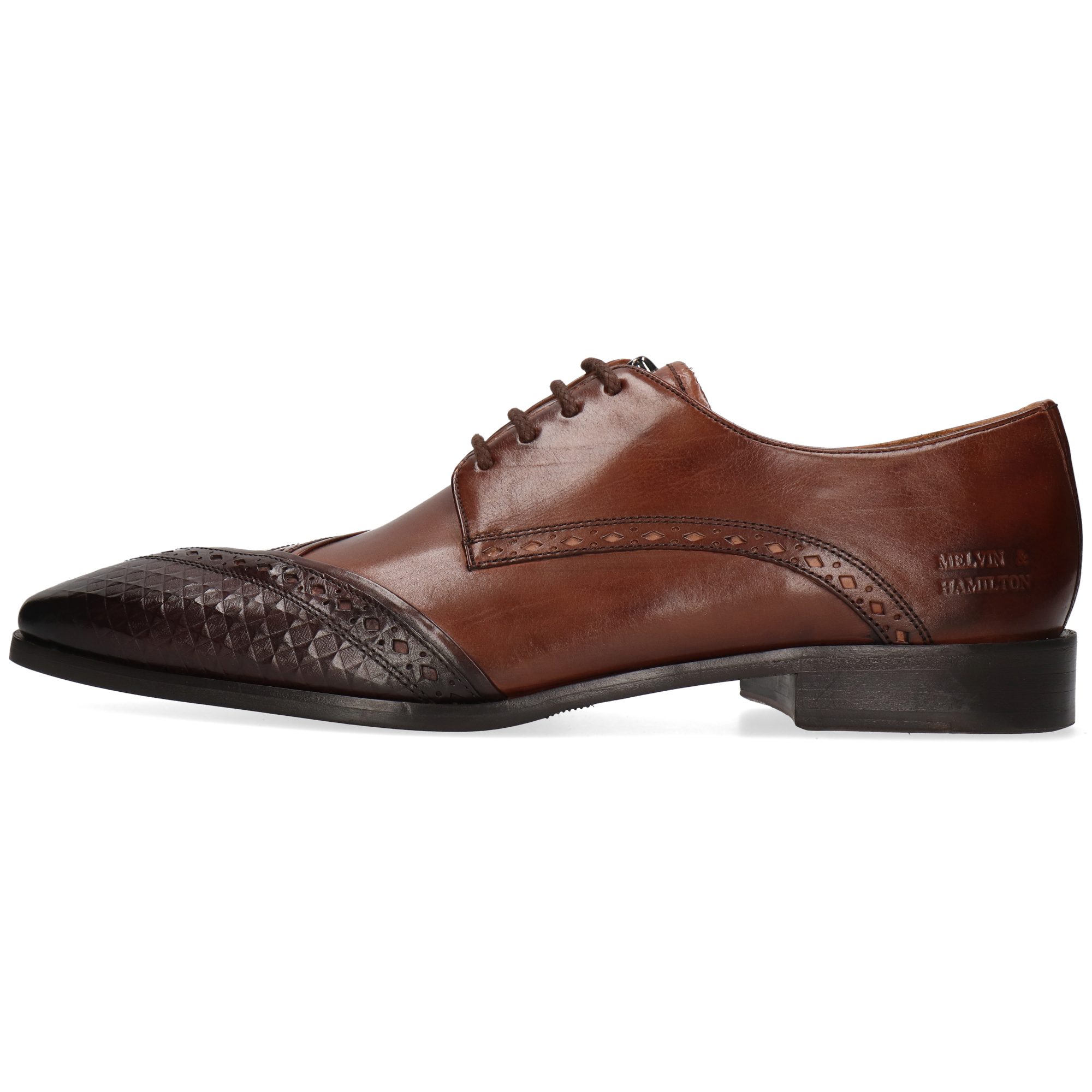 Melvin & Hamilton Elvis 94 Leder-Derby Schuhe für Herren Schnürschuh Flache Absätze, Echtes Leder, Vegetabile Gerbung