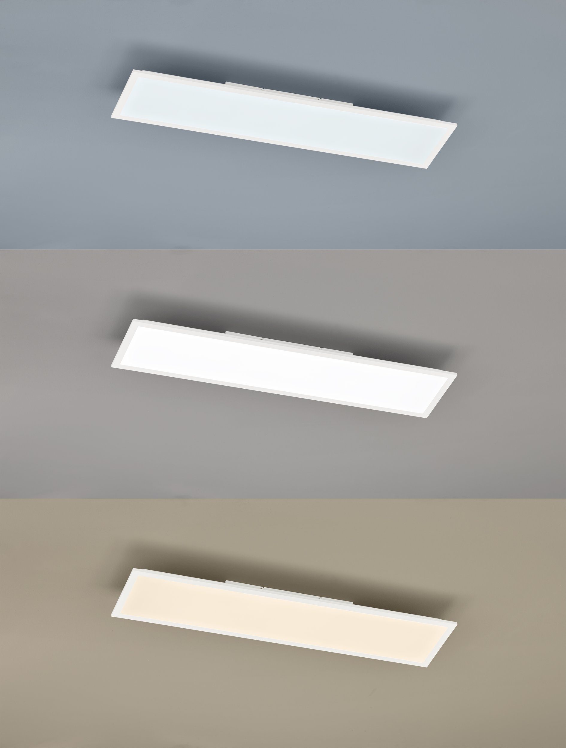 EGLO LED Deckenleuchte Bottazzo 1, Leuchtmittel inklusive, Deckenlampe 100x25 cm, Fernbedienung, dimmbar, Wohnzimmerlampe