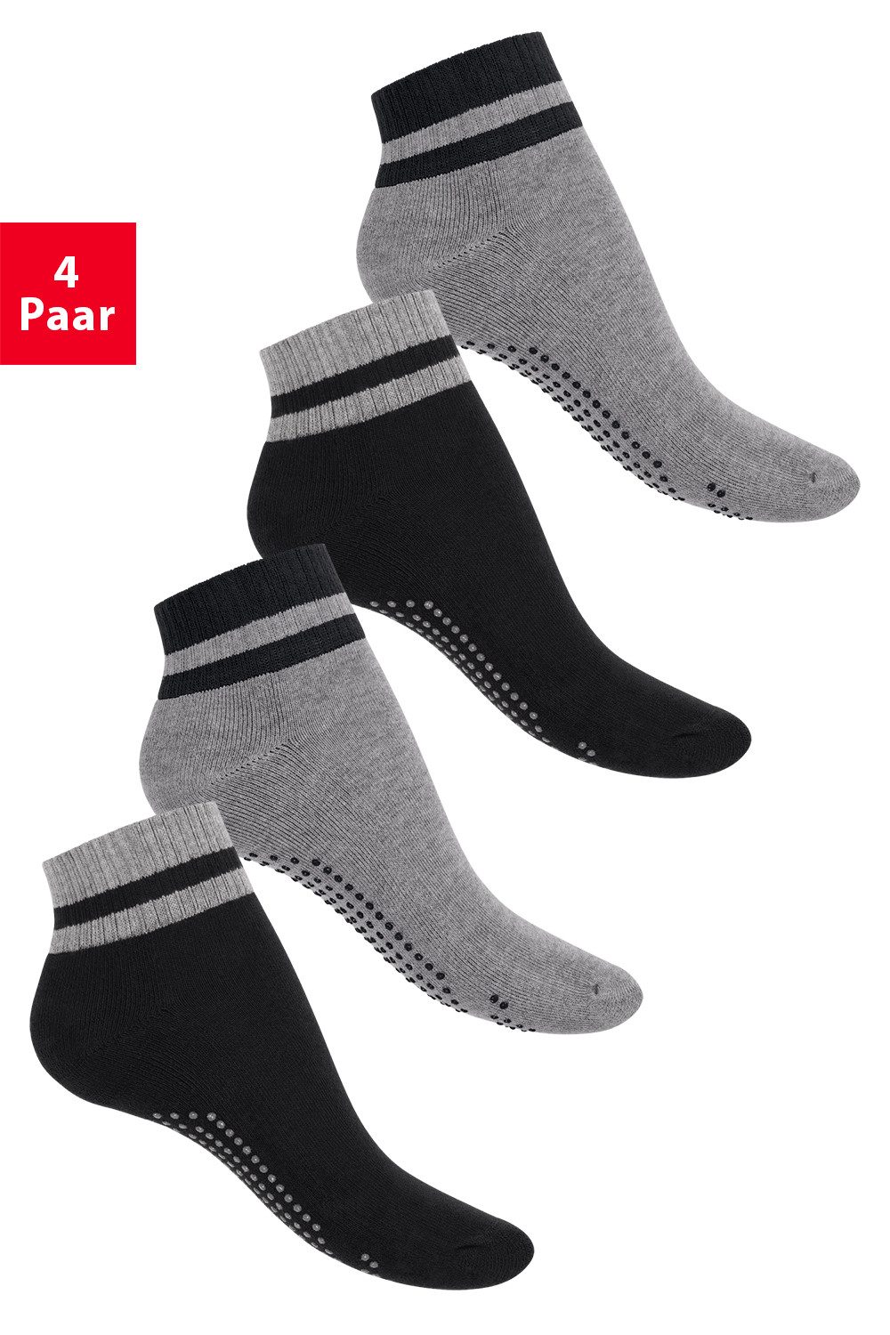 celodoro ABS-Socken Damen & Herren Yoga & Wellness Socken ABS Frotteesohle (4 Paar)