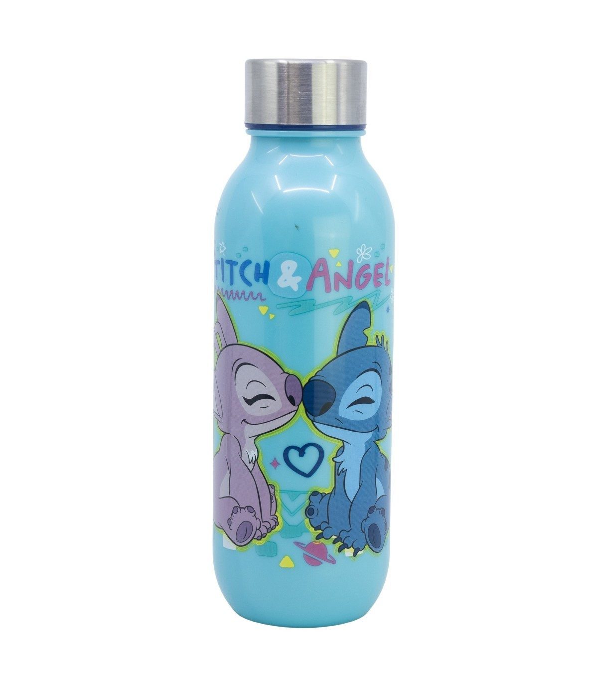 Disney Trinkflasche Stitch 640 ml Kinder Wasserflasche mit Schraubdeckel