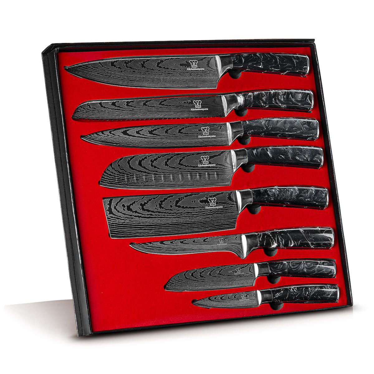Messer-Set Asiatisches Messerset Kuro 8-teiliges Küchenmesser Set Premium
