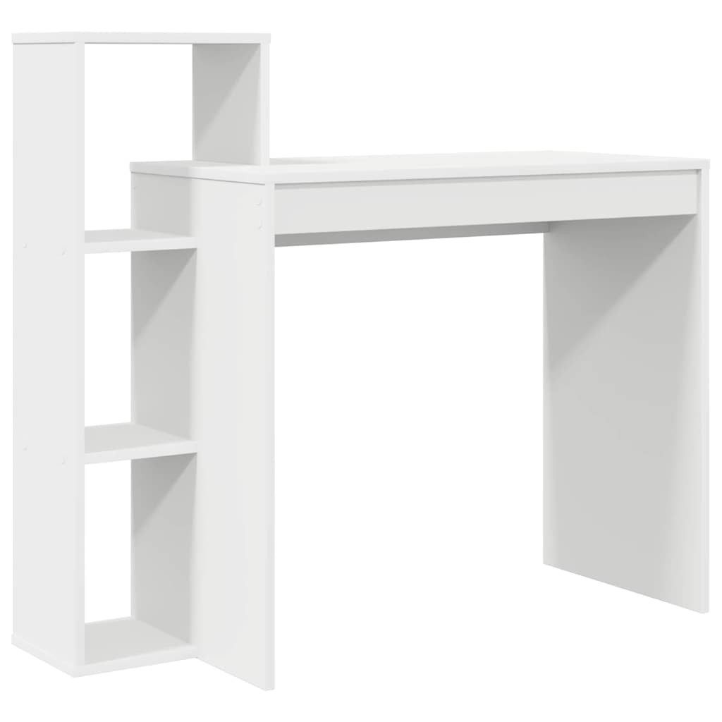vidaXL Schreibtisch Schreibtisch mit Regal Weiß günstig online kaufen