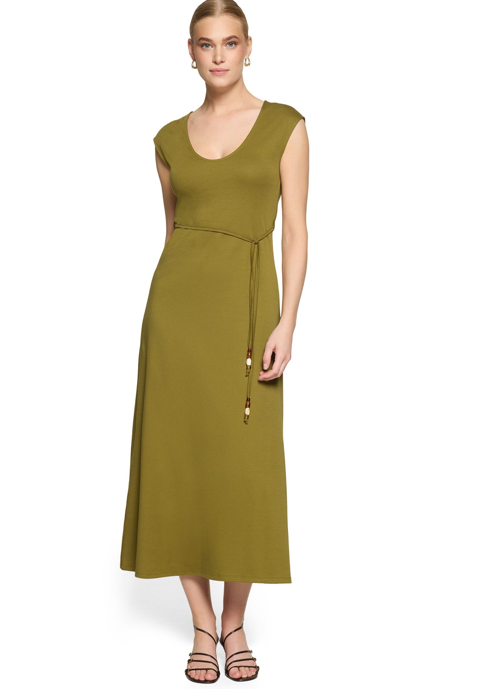 Zero Maxikleid Damen mit Gürtel Material