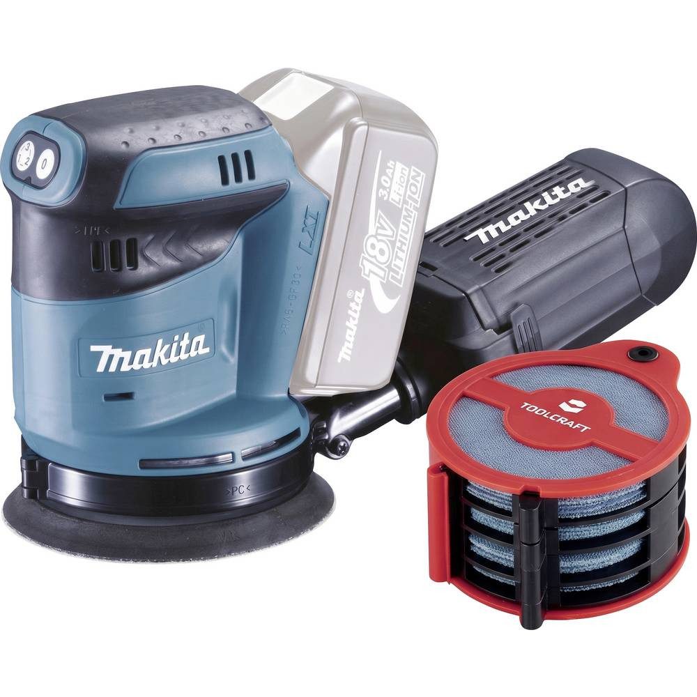 Makita Exzenterschleifer Schleifset Akku-Exzenterschleifer ohne Akku 18 V Ø 125 mm, ohne Akku