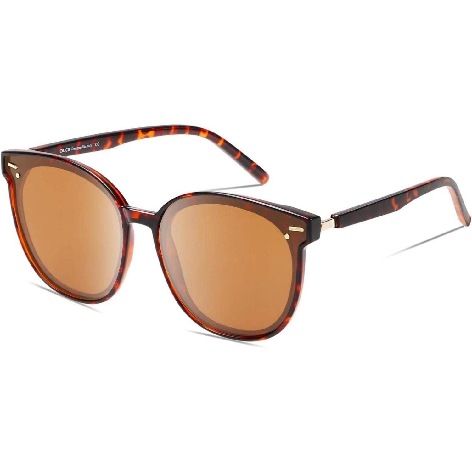 Retrosonnenbrille Sonnenbrille Damen rund polarisiert UV400 übergroß Retro