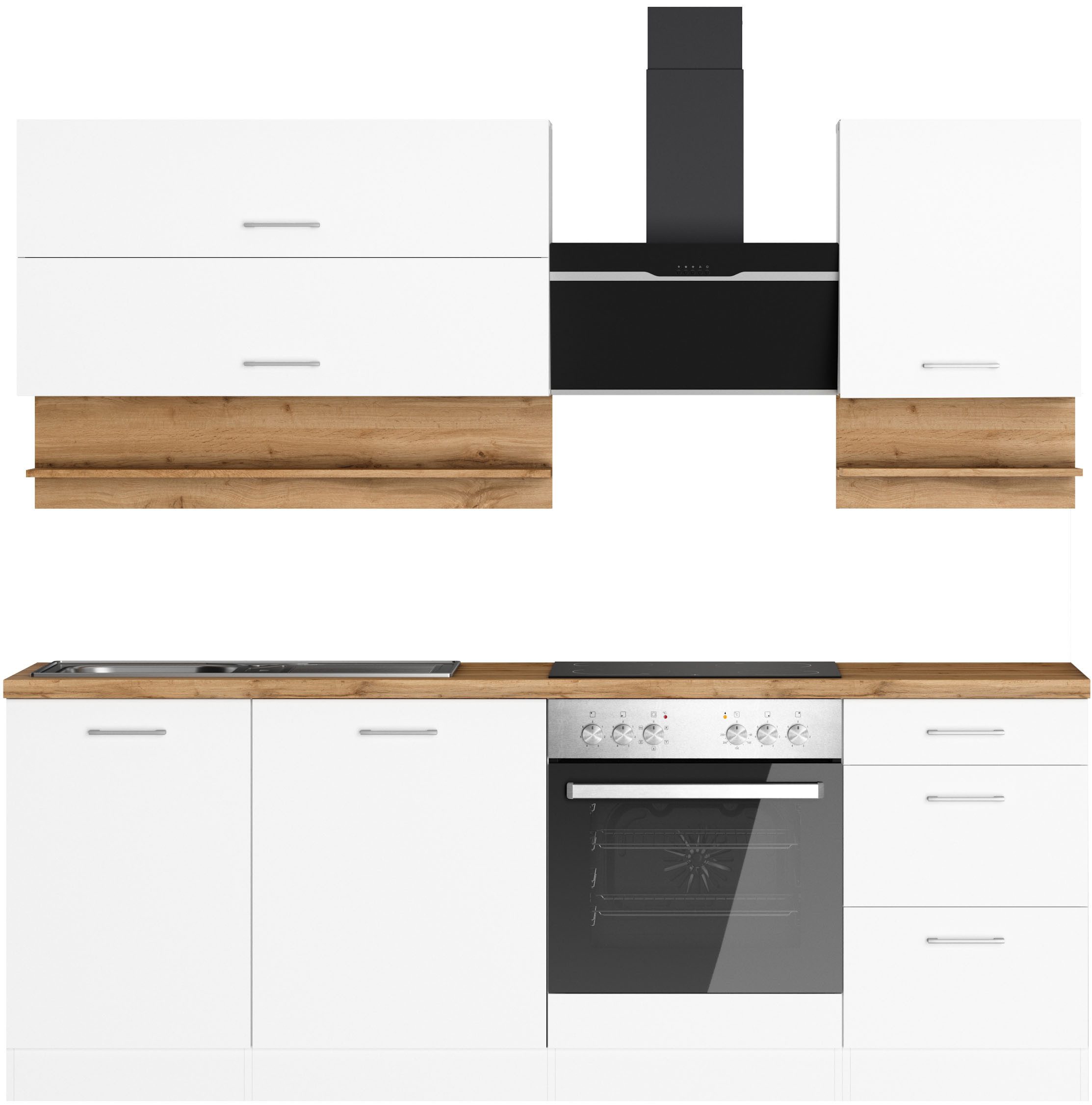 KOCHSTATION Küchenzeile KS-Milan, 220 cm breit, günstig online kaufen