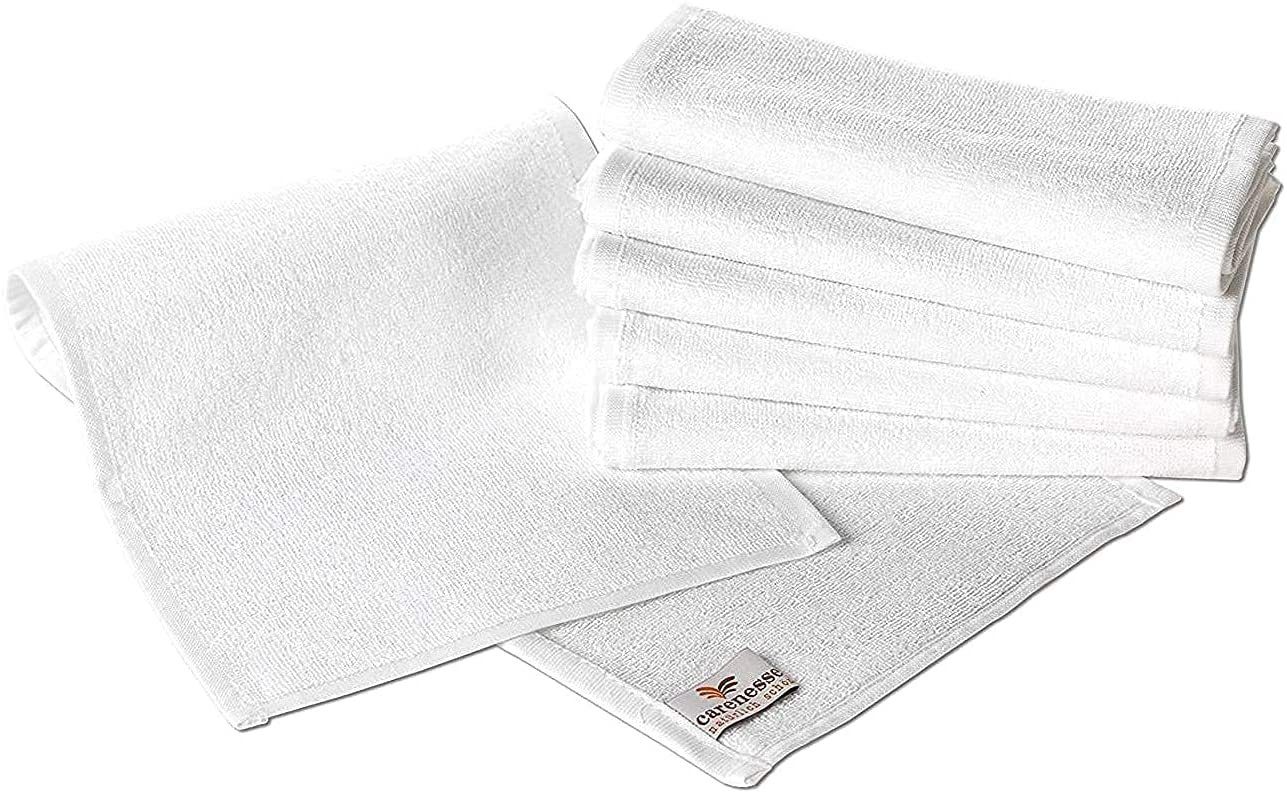 Rasiertücher Rasierset perfekte x 22 Towel: Barber Passform weiß, & hygienische Studioqualität saugstarke 70 Premium Baumwolle, cm Carenesse 6x Rasierhandtuch