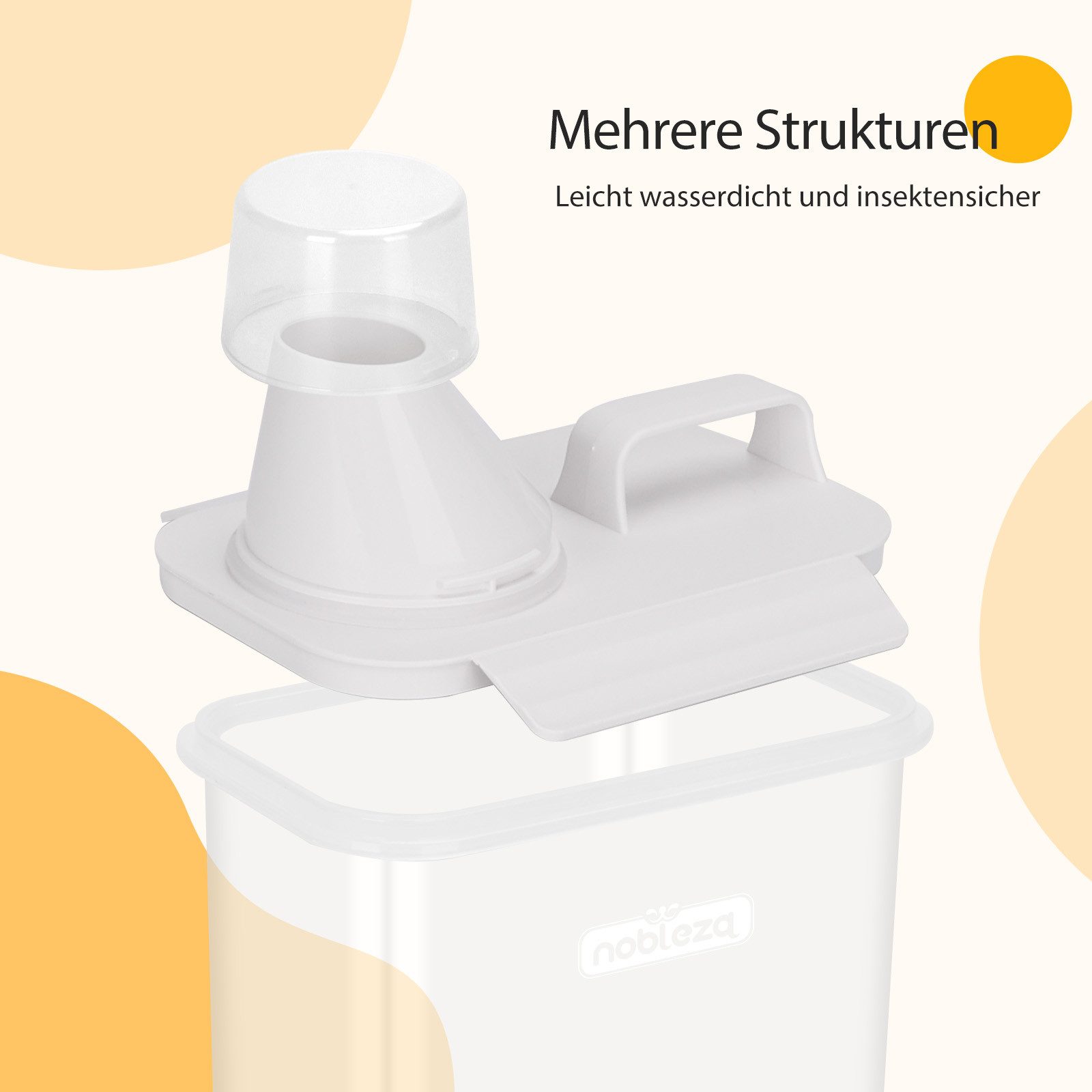 nobleza Futterbehälter Futterbehälter für Haustiere Behälter für Haustiere Futter 2.5L, (2-tlg)