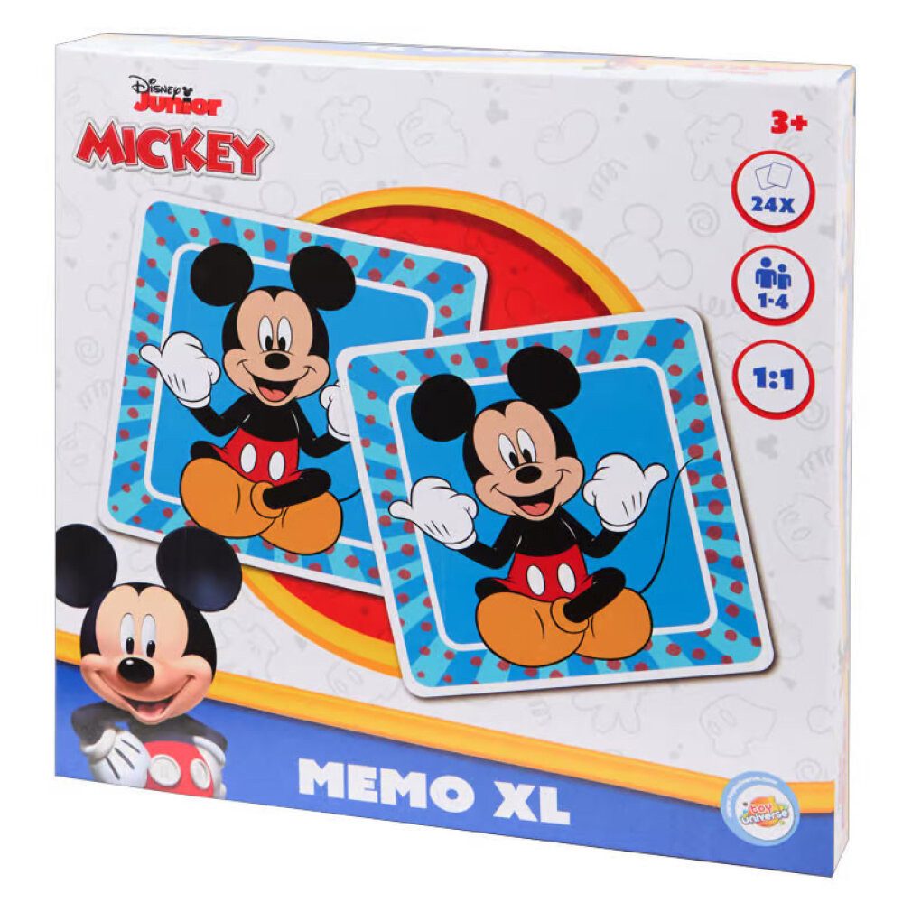 W&O Products B.V. Spiel Disney Mickey Fun Gedächtnisspiel XL 24 Stück