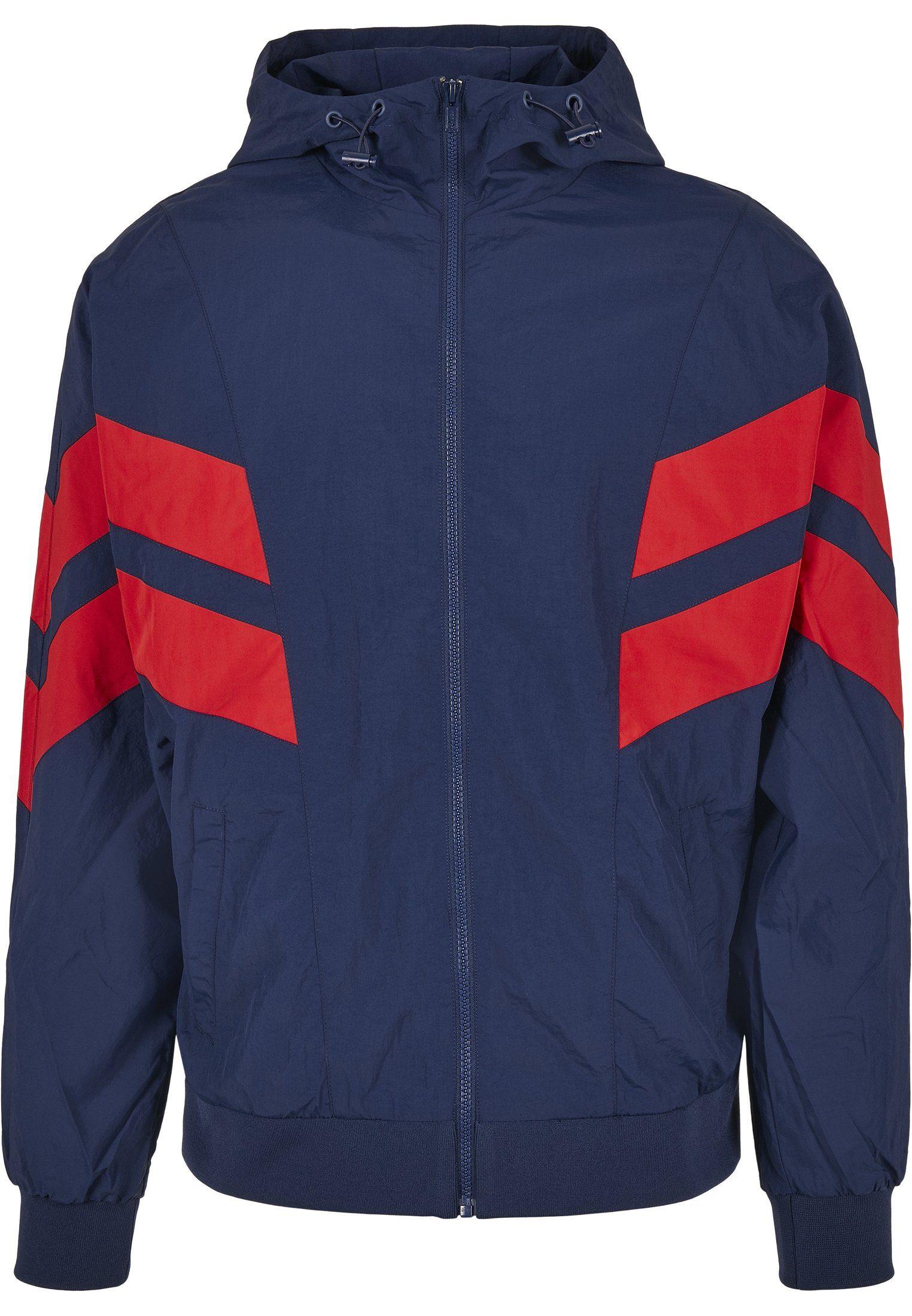 Herren darkblue/cityred Outdoorjacke Track Jacket (1-St) URBAN CLASSICS Crinkle Panel