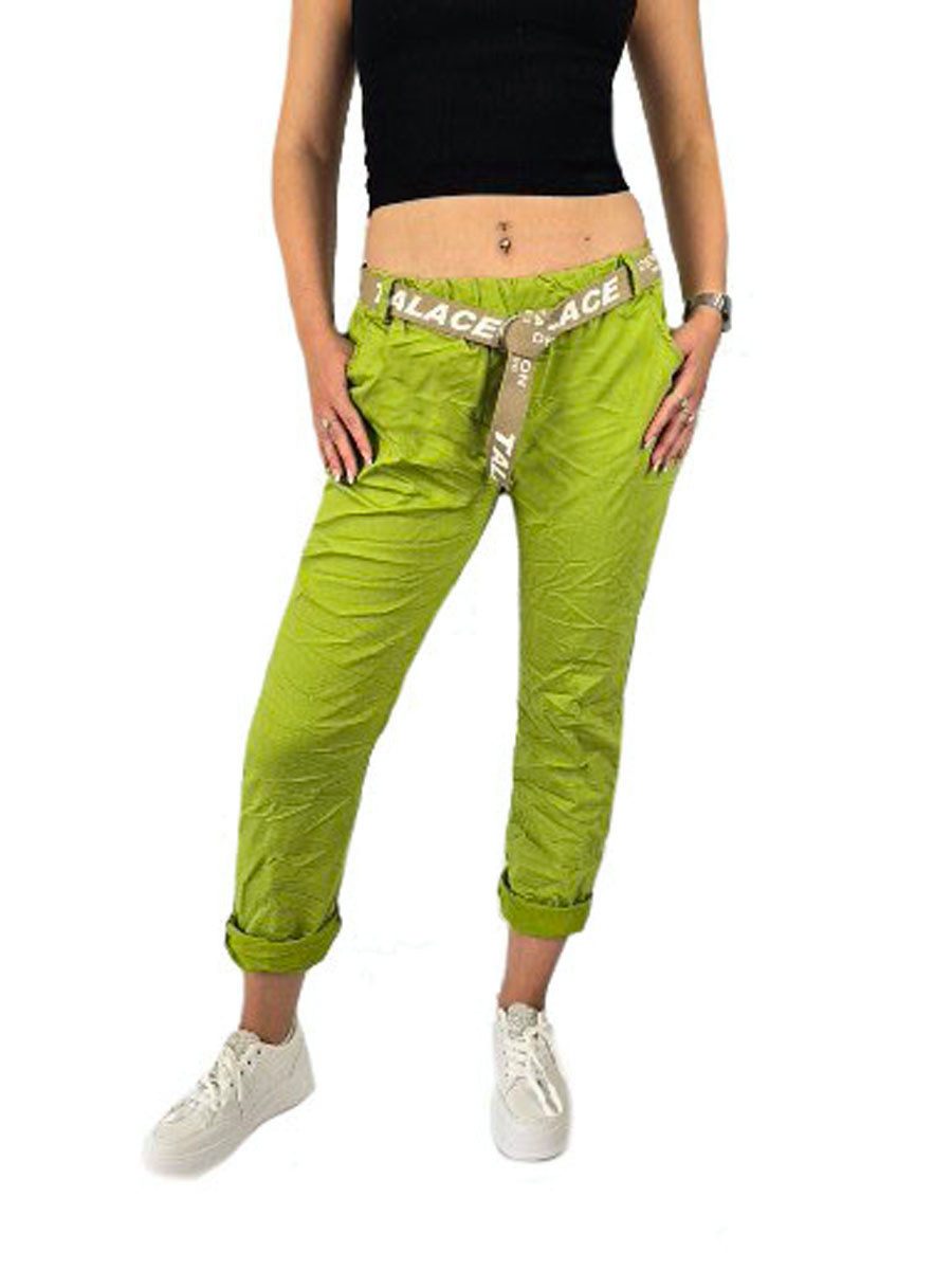 Sa-Lucca Jogger Pants Damen Casual Jogpants Bequeme Stoffhose mit elastischem Bund & Gürtel Elastikbund