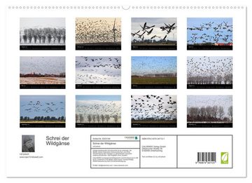 CALVENDO Wandkalender Schrei der Wildgänse (Premium, hochwertiger DIN A2 Wandkalender 2023, Kunstdruck in Hochglanz)