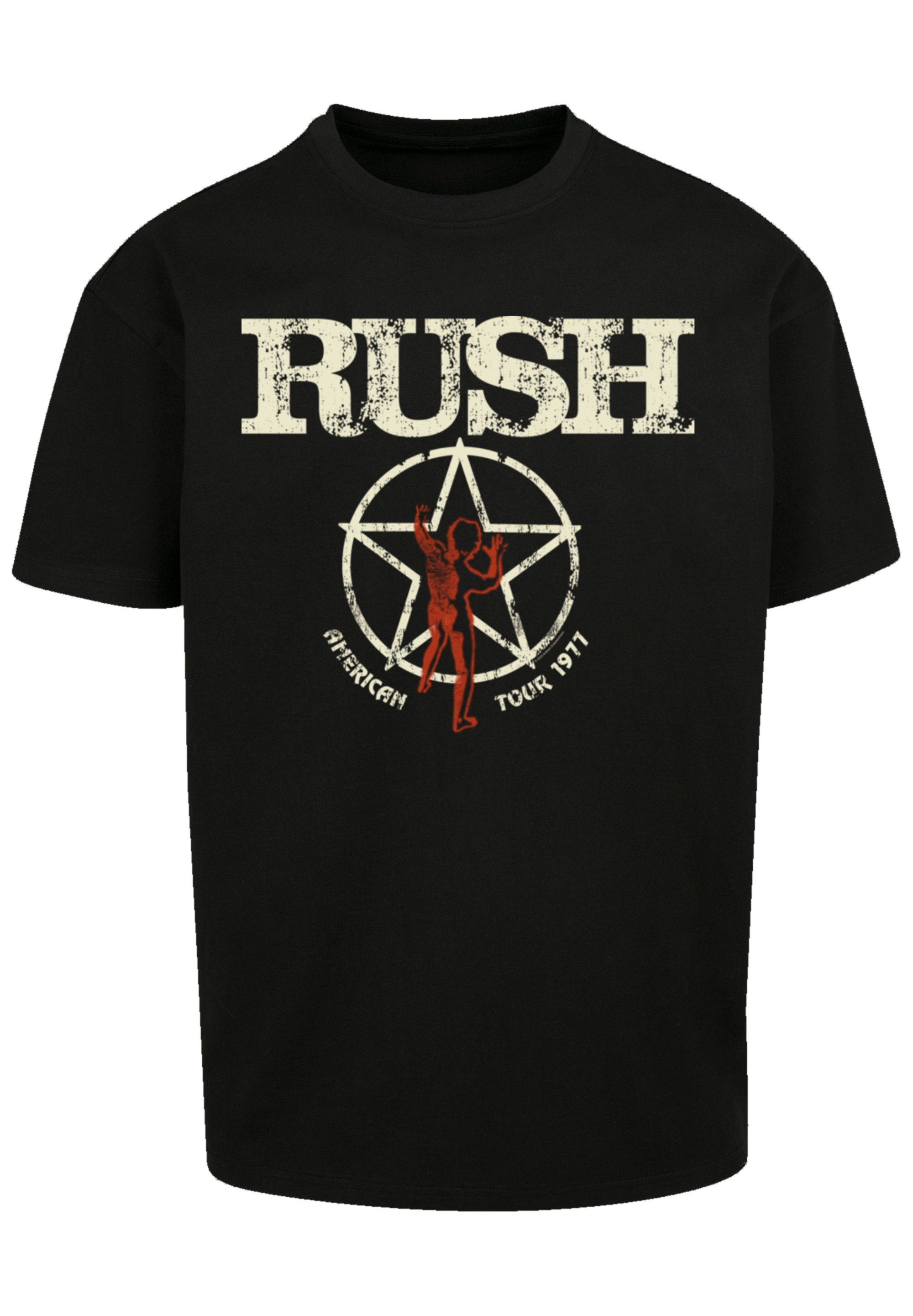 F4NT4STIC Rock Band schwarz 1977 Tour Premium Qualität T-Shirt Rush American