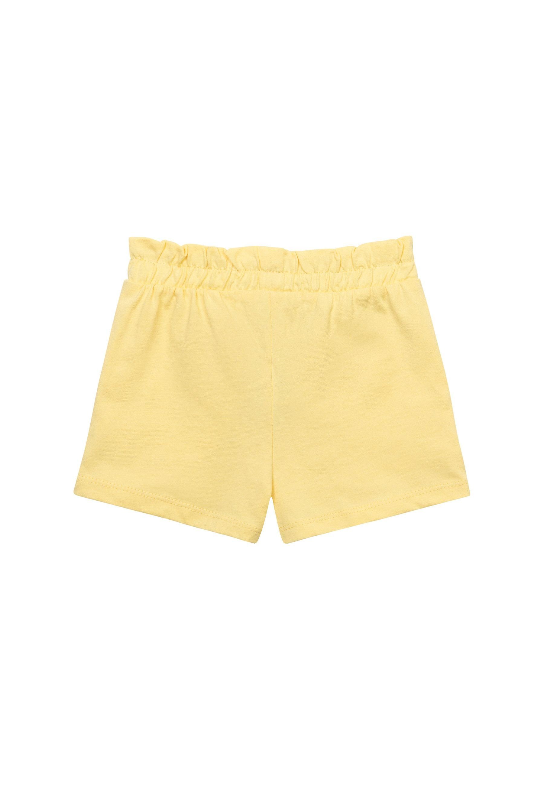 Gelb Strickbündchen dekorativem (1y-14y) Shorts Sweatshorts mit MINOTI