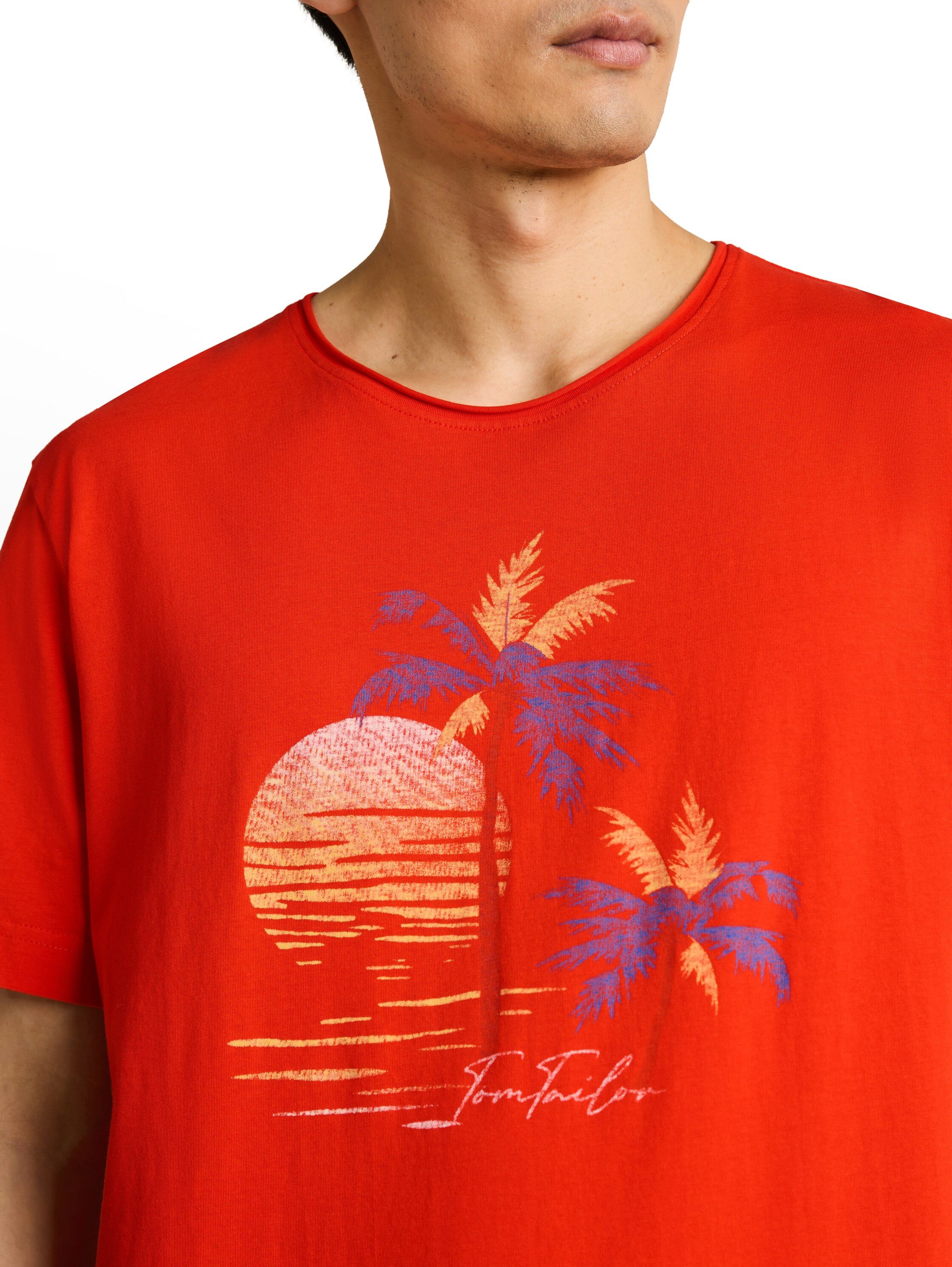 TOM TAILOR Rundhalsshirt Sommershirt mit Print