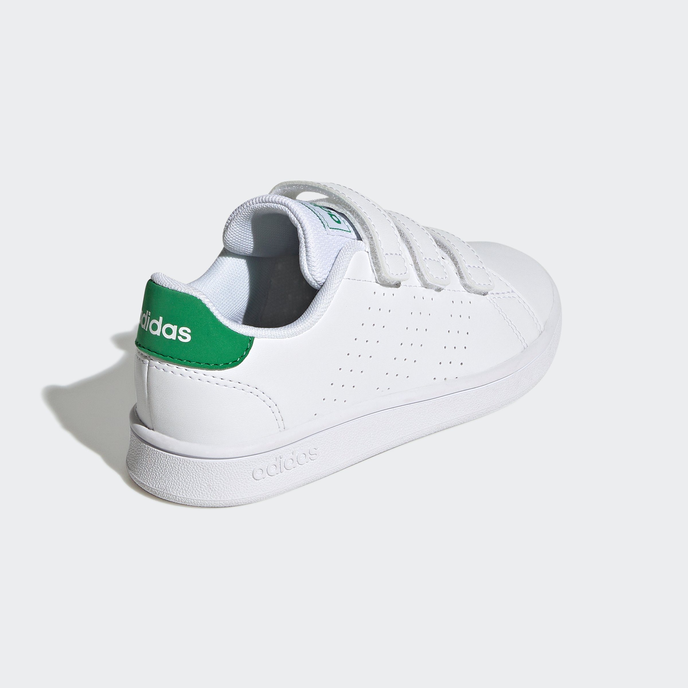 adidas Sportswear / Sneaker ADVANTAGE LIFESTYLE Black Cloud White Design des / Core den Spuren Green Smith Stan auf adidas COURT HOOK-AND-LOOP