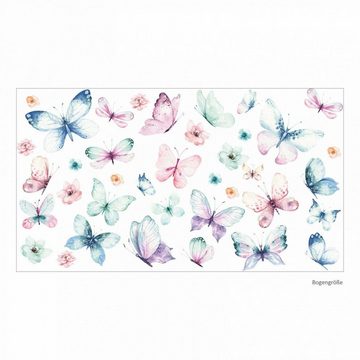 nikima Wandtattoo Schmetterlinge Aquarell Nr. 214 (PVC-Folie), in 6 vers. Größen