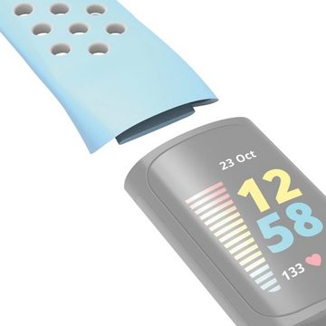 Hama Smartwatch-Armband Sportarmband für Fitbit Charge 5, atmungsaktives Uhrenarmband