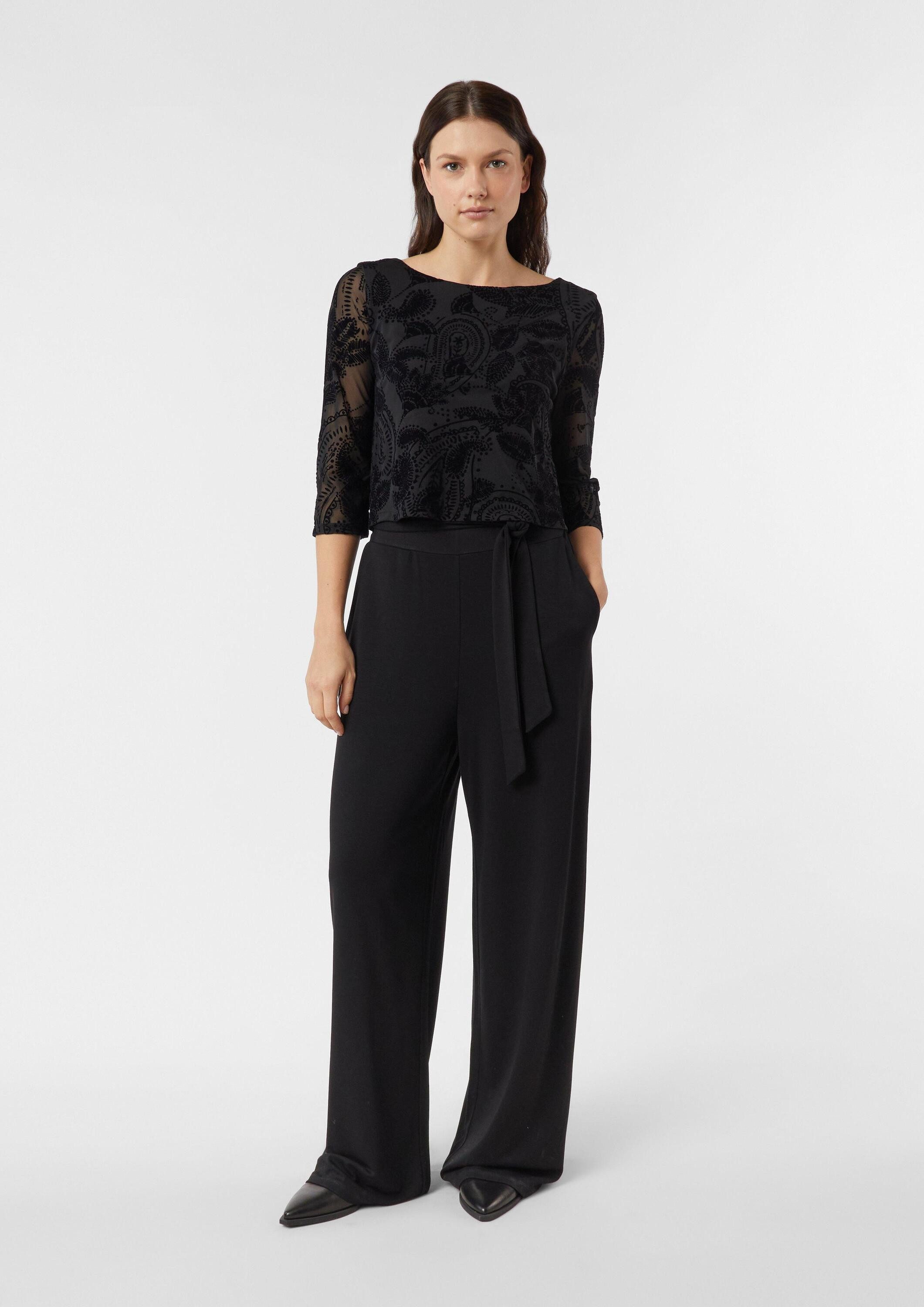 comma Jumpsuit Overall Jersey-Jumpsuit im Fabric Mix