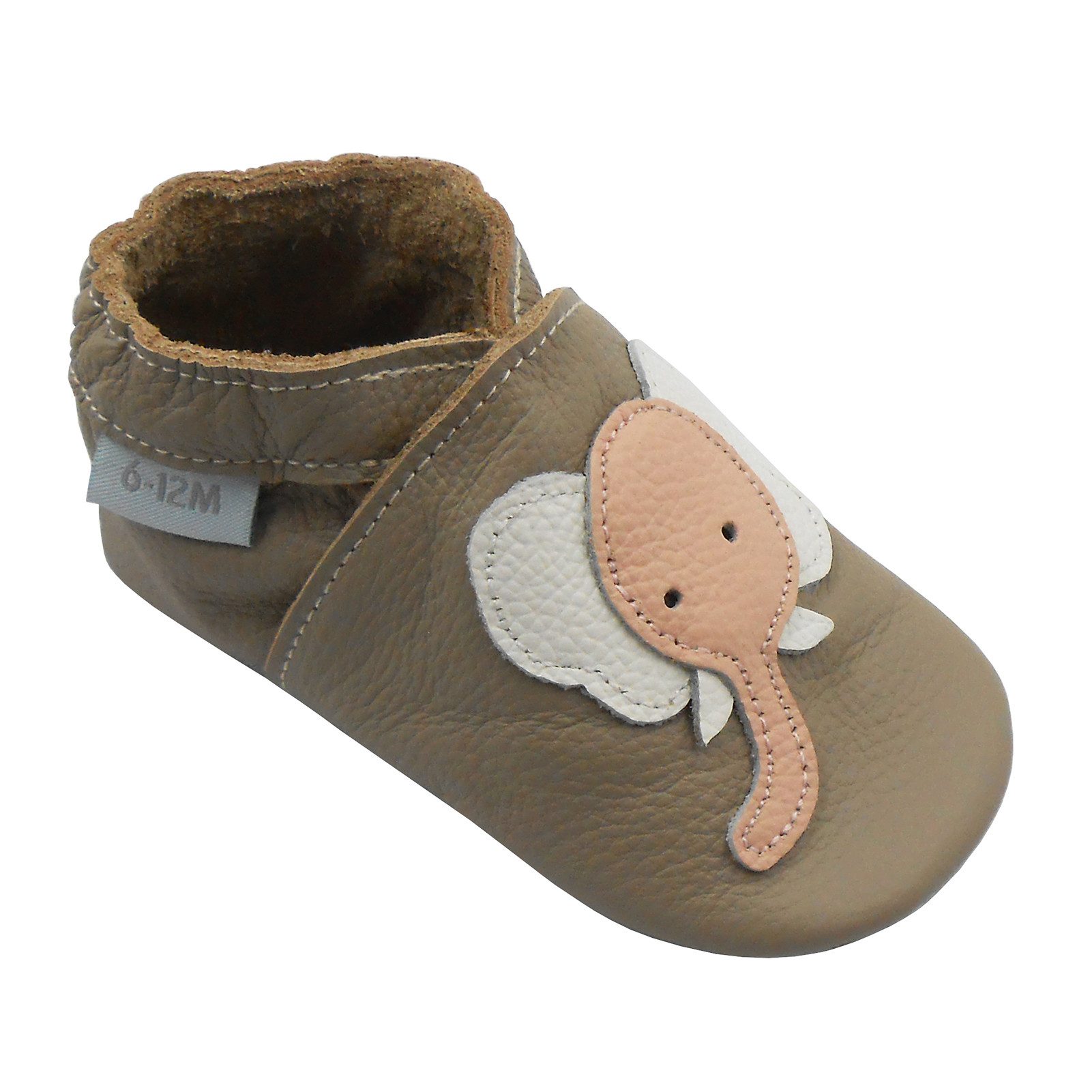 Basrakids Weiche Leder Krabbelschuh Hausschuhe Lederpuschen helle Lauflernschuh Handgenäht, weiche, leichte, flexible, rutschfest