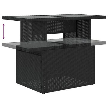 vidaXL Gartenlounge-Set 11-tlg. Garten-Sofagarnitur mit Kissen Schwarz Poly Rattan, (1-tlg)