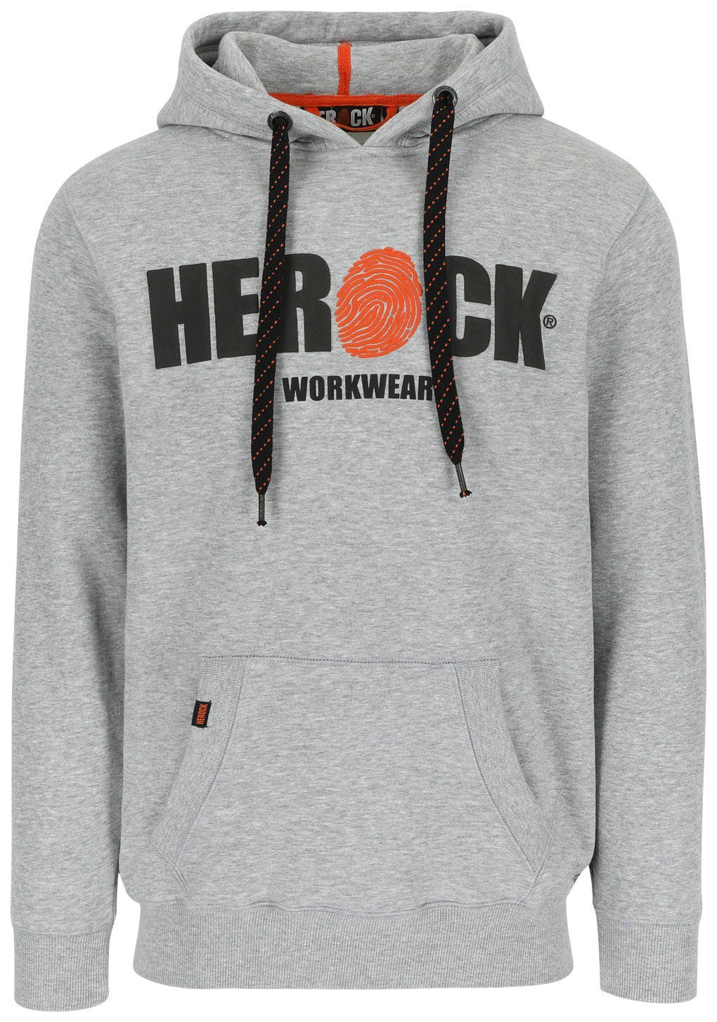 Herock Hoodie HERO Mit Herock®-Aufdruck, Kangurutasche, sehr angenehm und weich grau