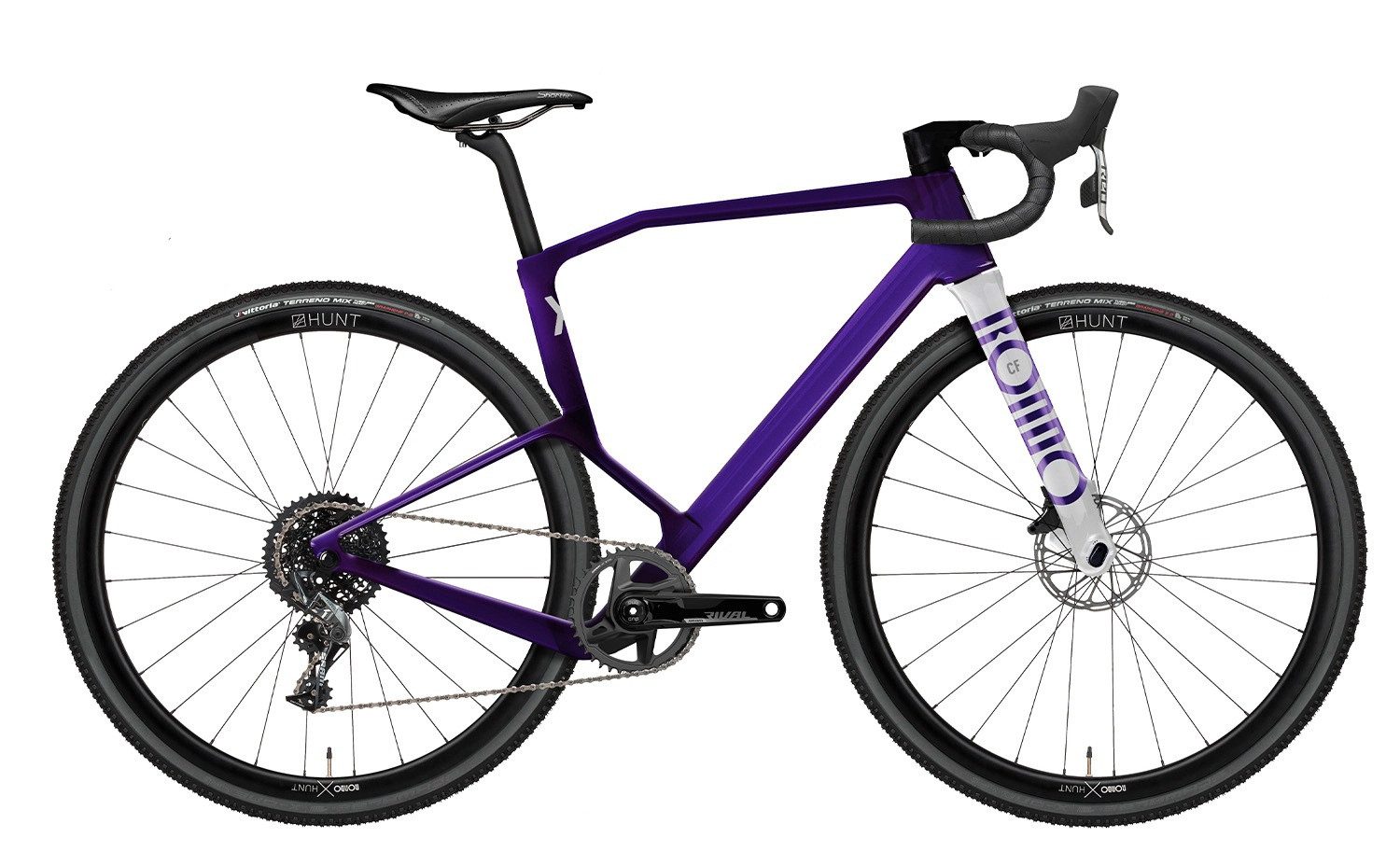 RONDO Gravelbike Gravelbike Ruut X Gravel Plus Violet/White 28" Diamant, 12 Gang SRAM SRAM Apex eTap AXS Schaltwerk