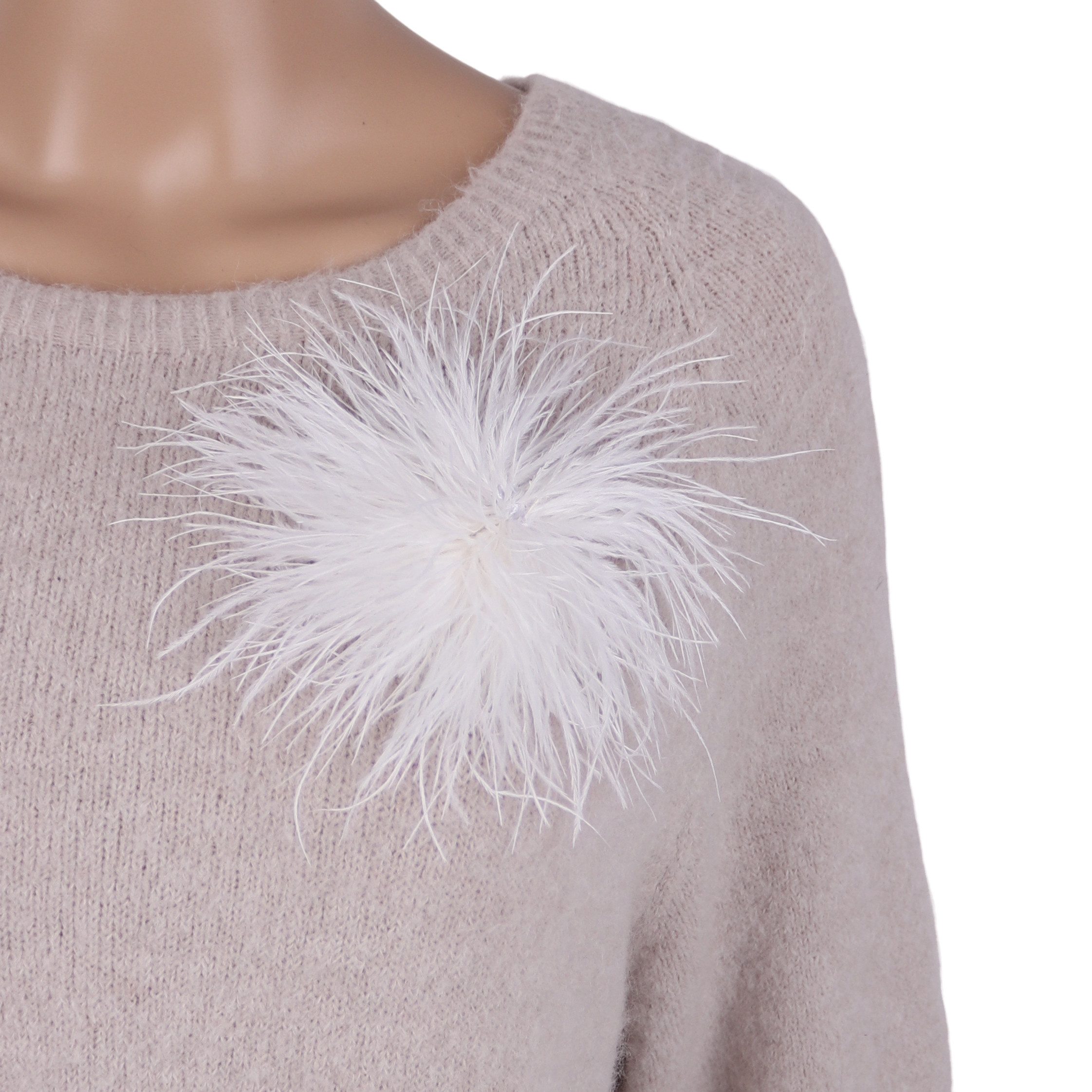 MIRROSI Brosche Edler Federbrosche, Feder-Anstecker im Boho-Vintage Stil, Ausgestattet mit Clip und Anstecknadel für sicheren Halt