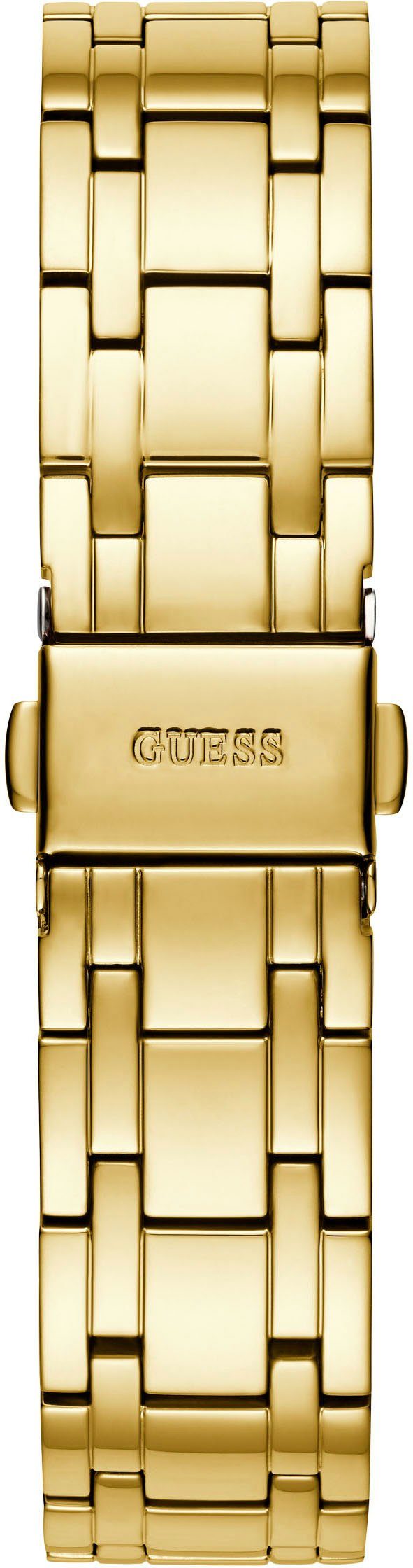 Guess Quarzuhr COSMO GW0033L8, Armbanduhr, Damenuhr, analog, Kristallsteine, Edelstahlarmband