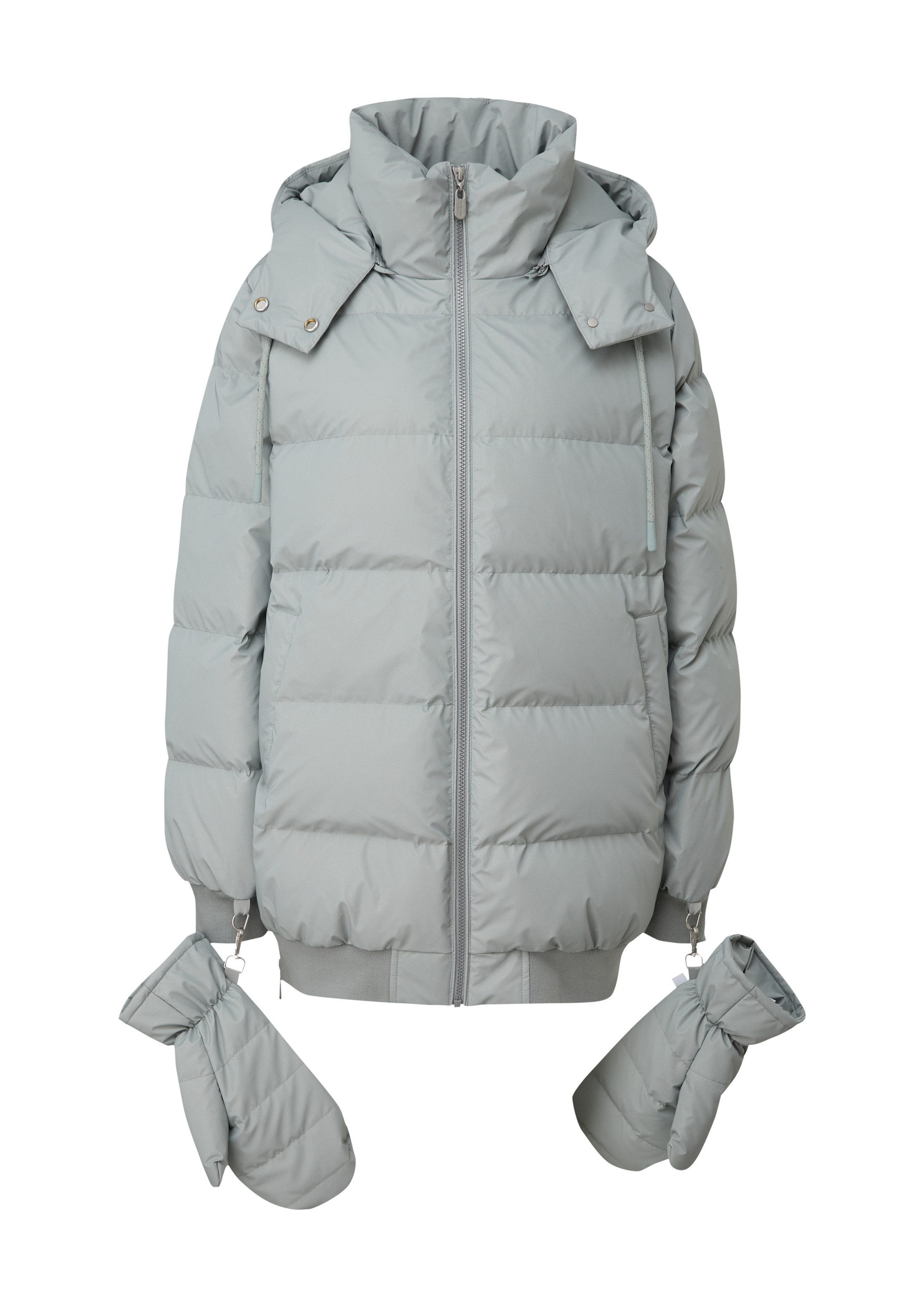 comma Winterjacke Outdoor-Jacke Jacke mit abnehmbaren Fäustlingen