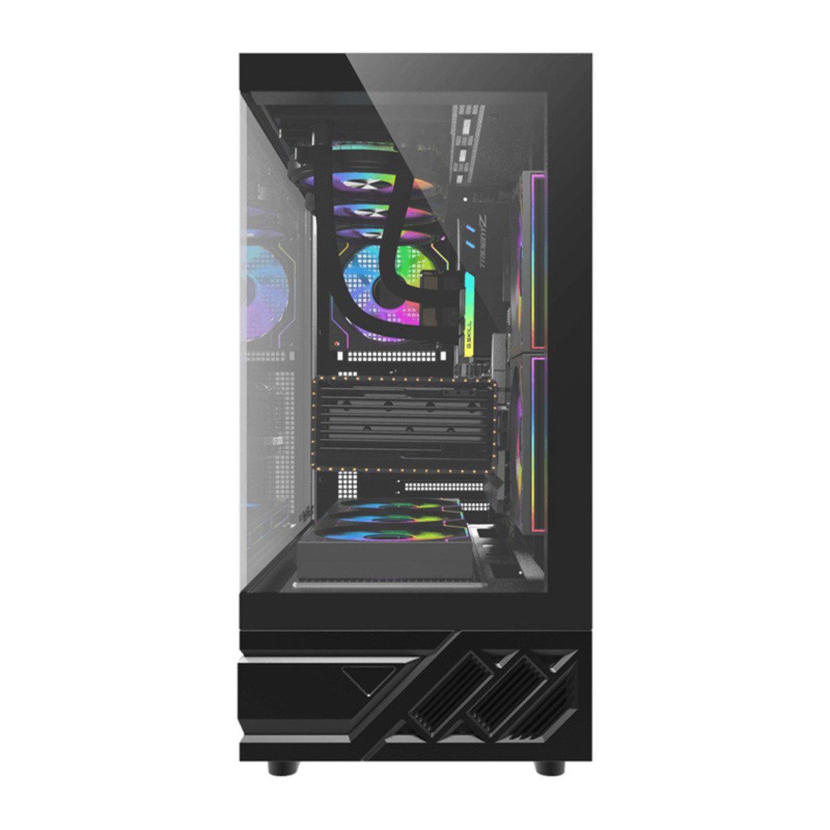 Darkflash PC-Gehäuse DarkFlash DS950 PC Gehäuse + 6 Lüfter Schwarz