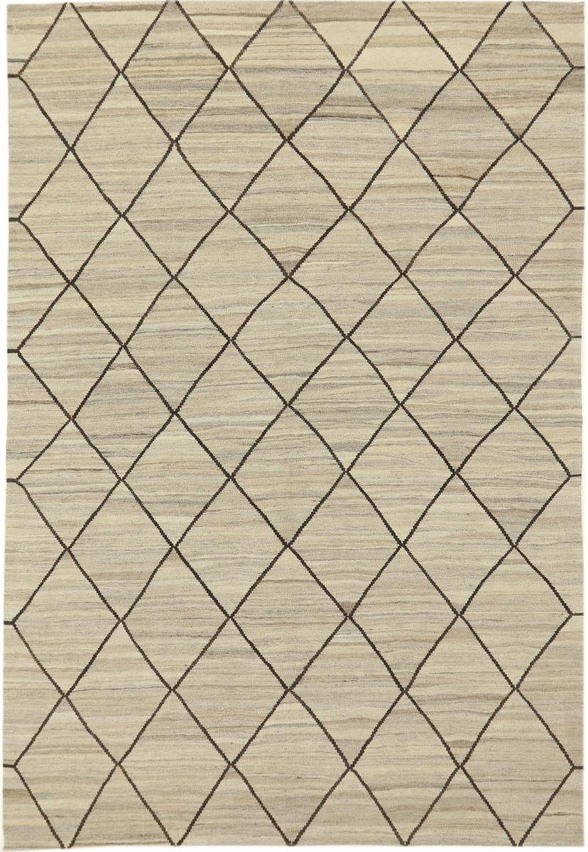 Orientteppich Kelim Berber Design 196x290 Handgewebter Moderner Orientteppich, Nain Trading, rechteckig, Höhe: 3 mm