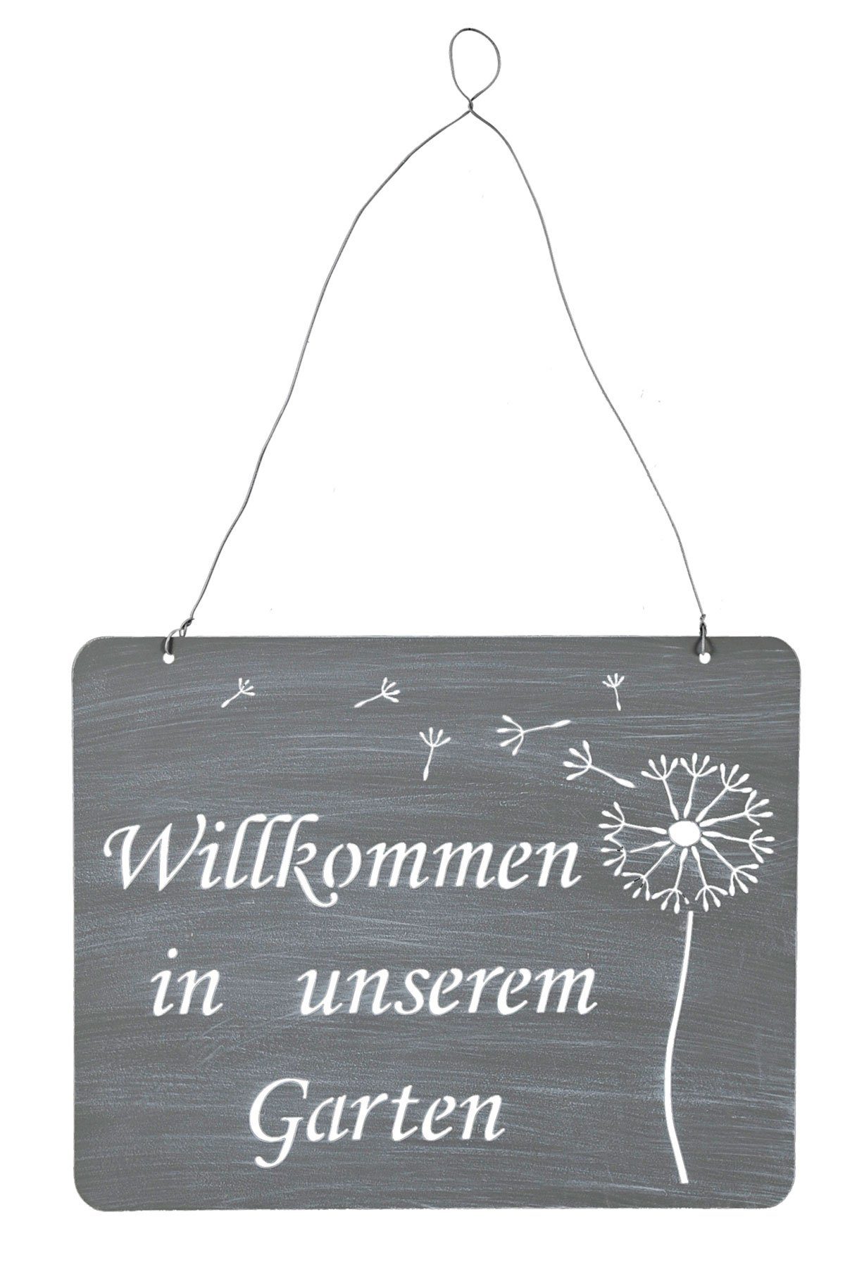 Levandeo® Wandbild, Schild Willkommen Im Garten günstig online kaufen