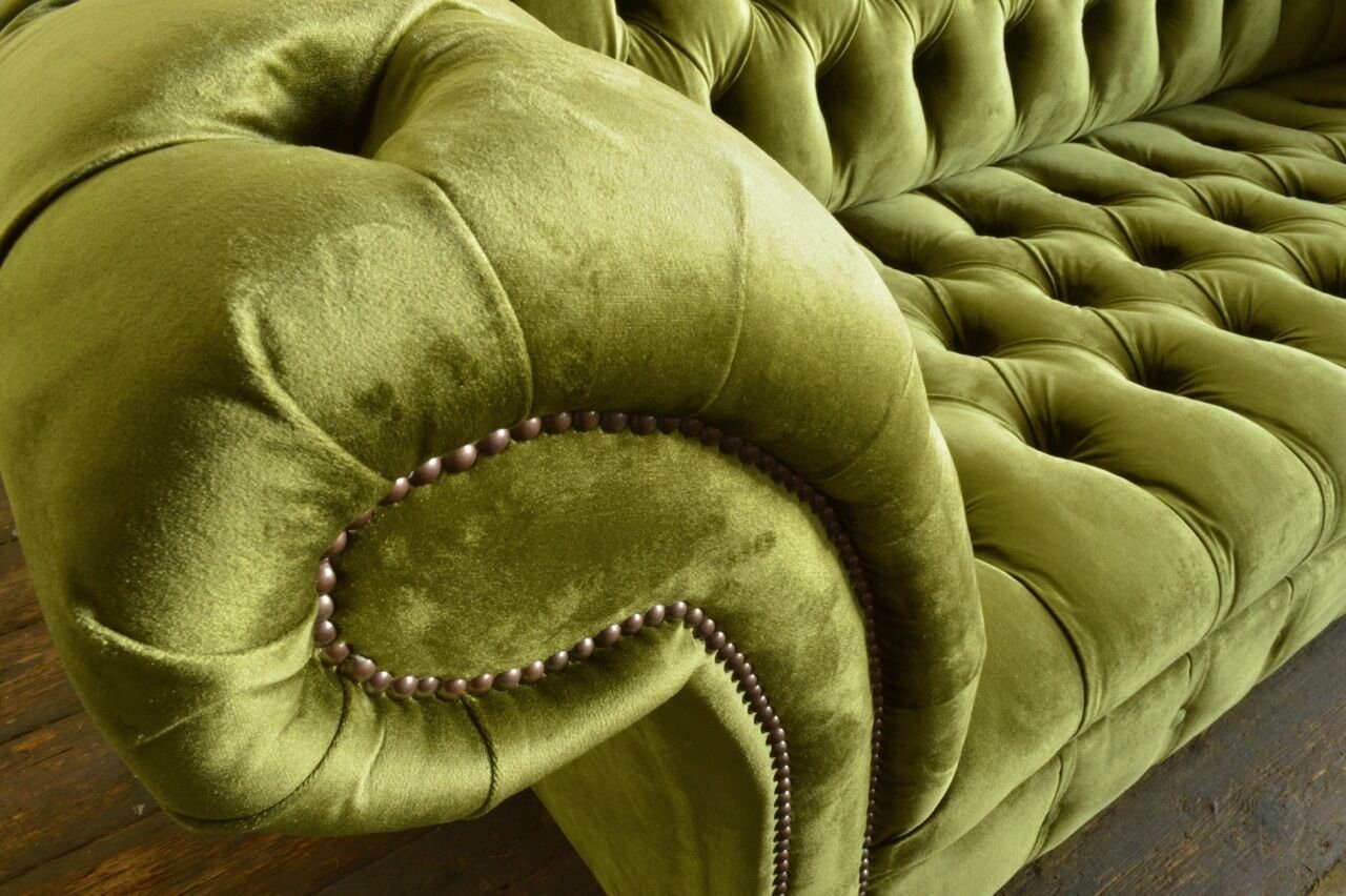 JVmoebel Chesterfield-Sofa, 225 Sitzer cm Couch Sofa Chesterfield Design 3 Sofa