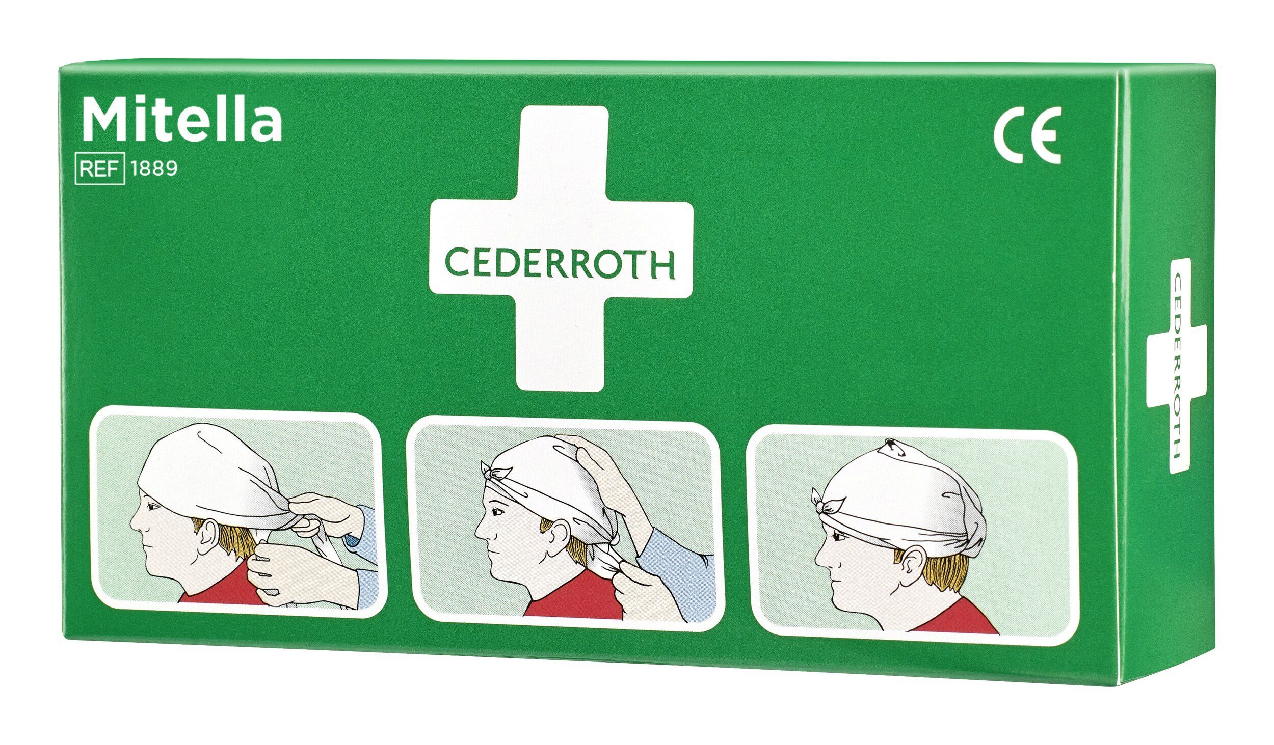 Cederroth Wundpflaster (2 Stück), Bandage/Kompresse für Arm/Kopf Mitellen